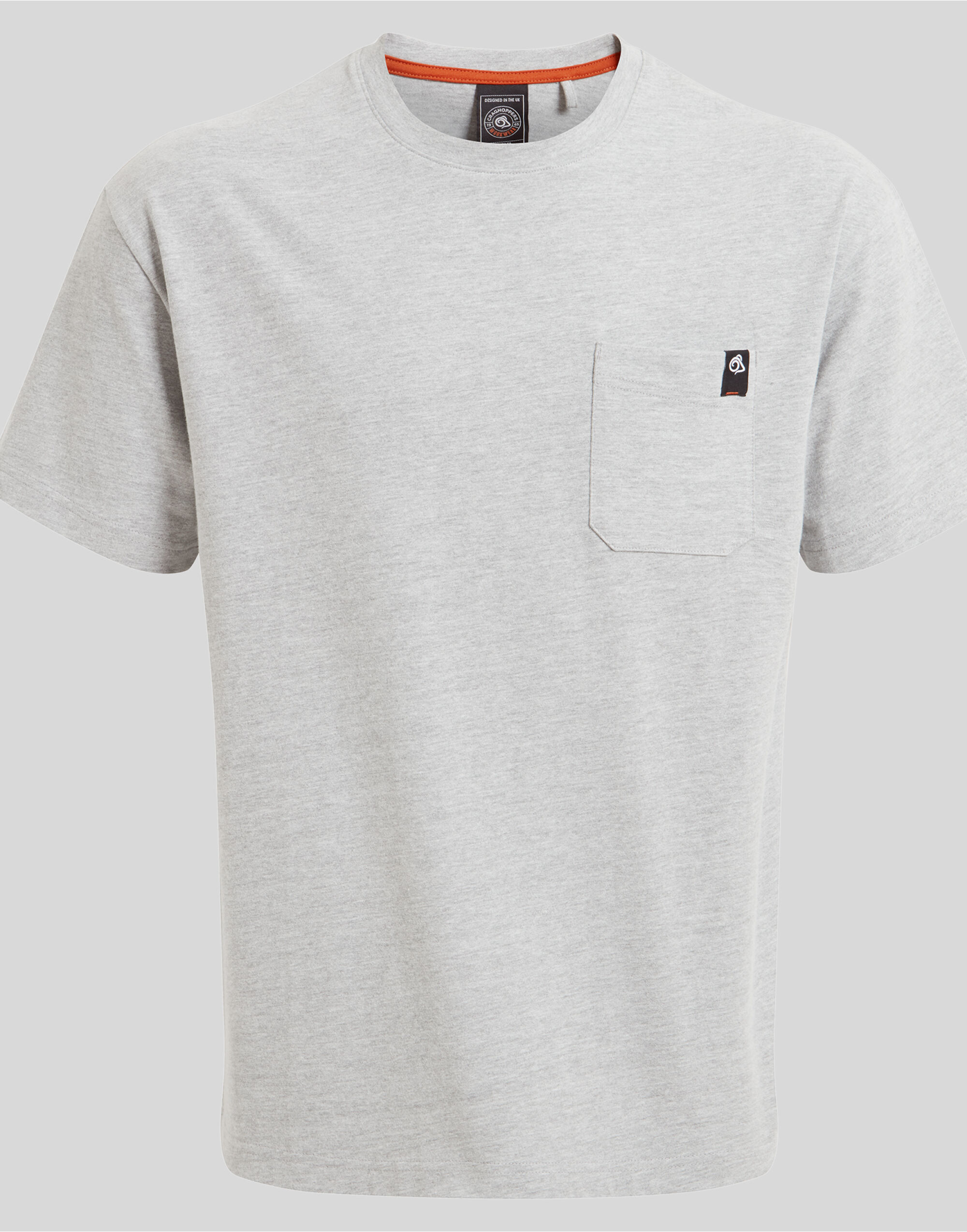 CET004 Wakefield Pocket T-Shirt Soft Grey Marl