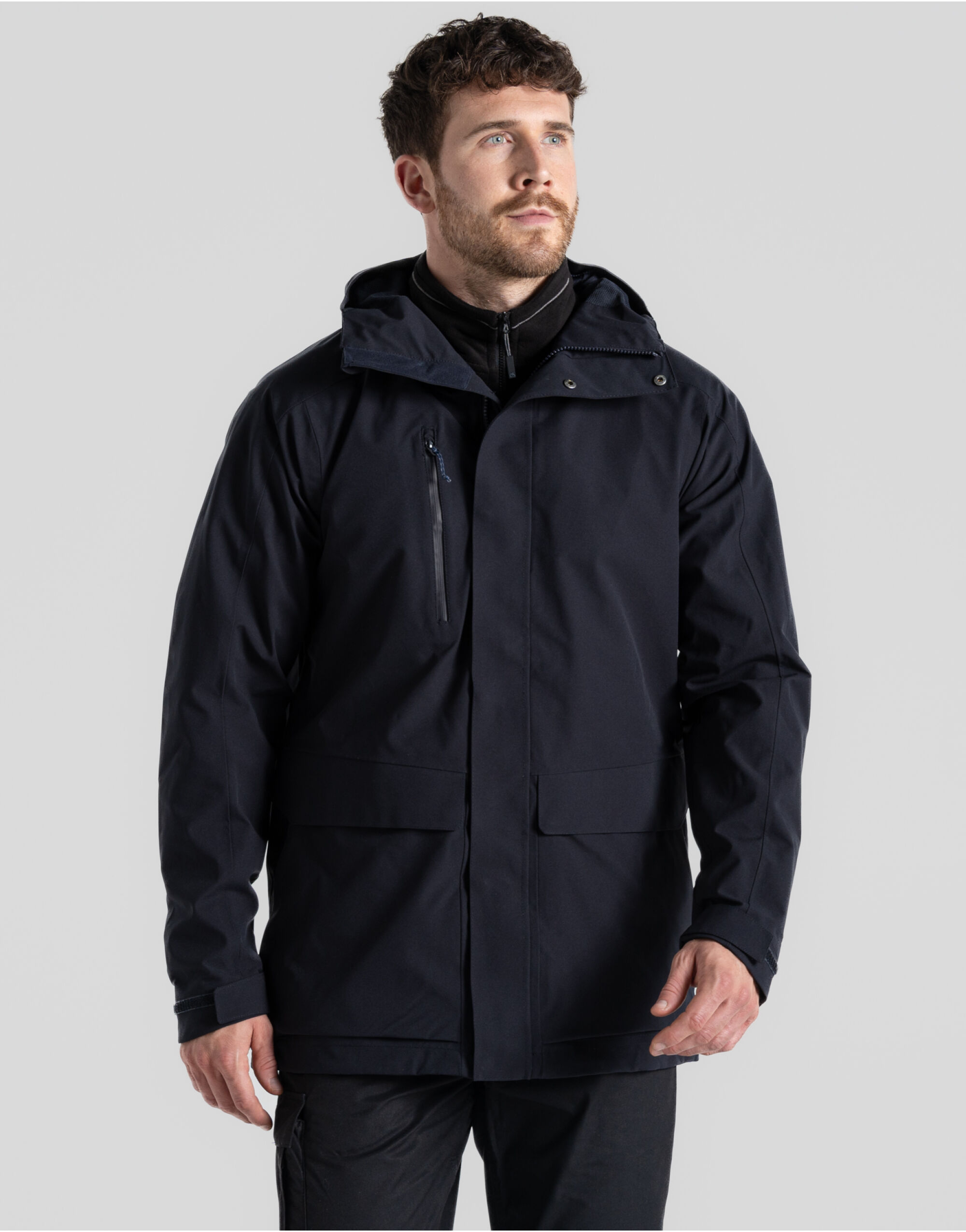 CEW001 Dark Navy Kiwi Pro Stretch Long Jacket