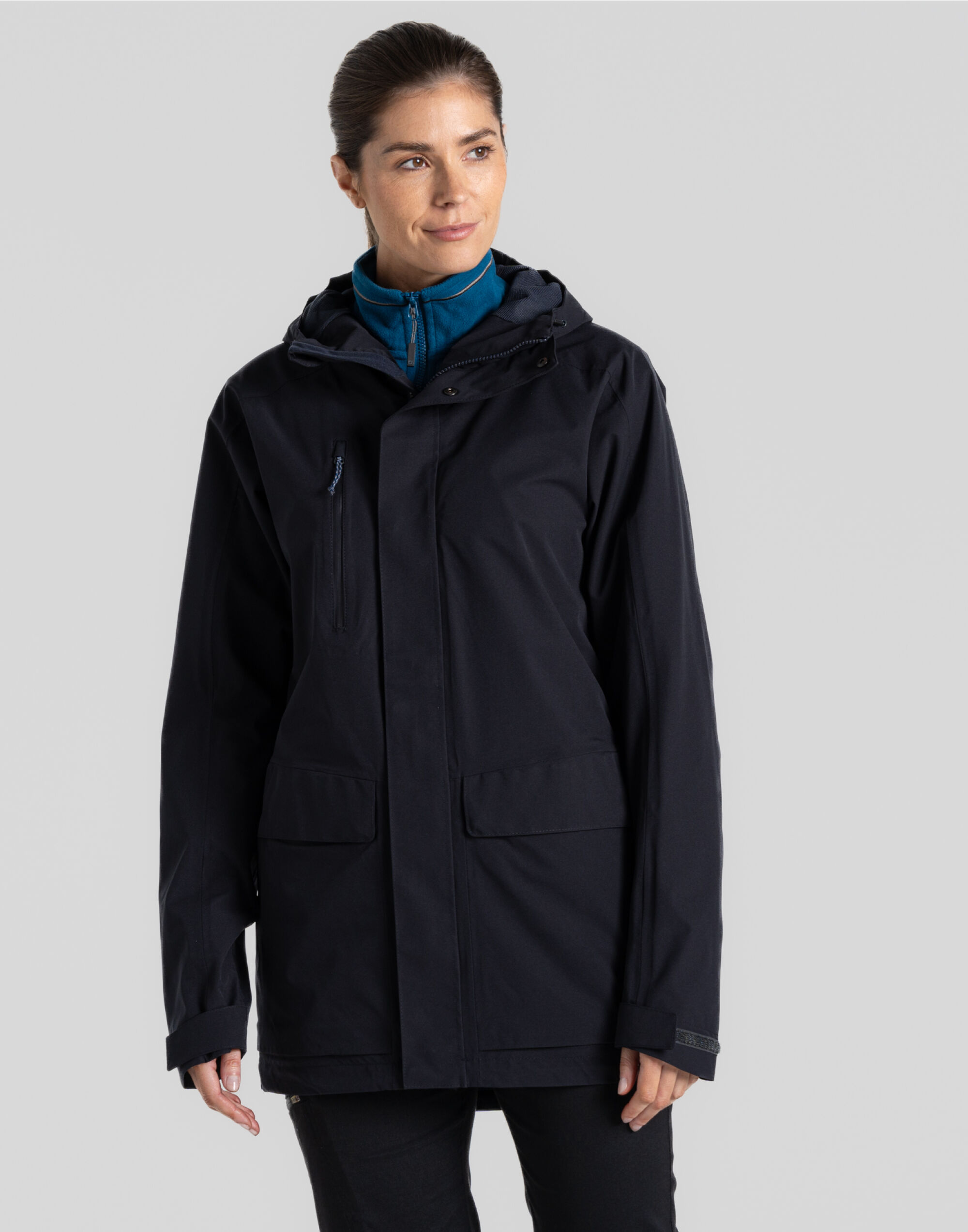 CEW001 Dark Navy Kiwi Pro Stretch Long Jacket