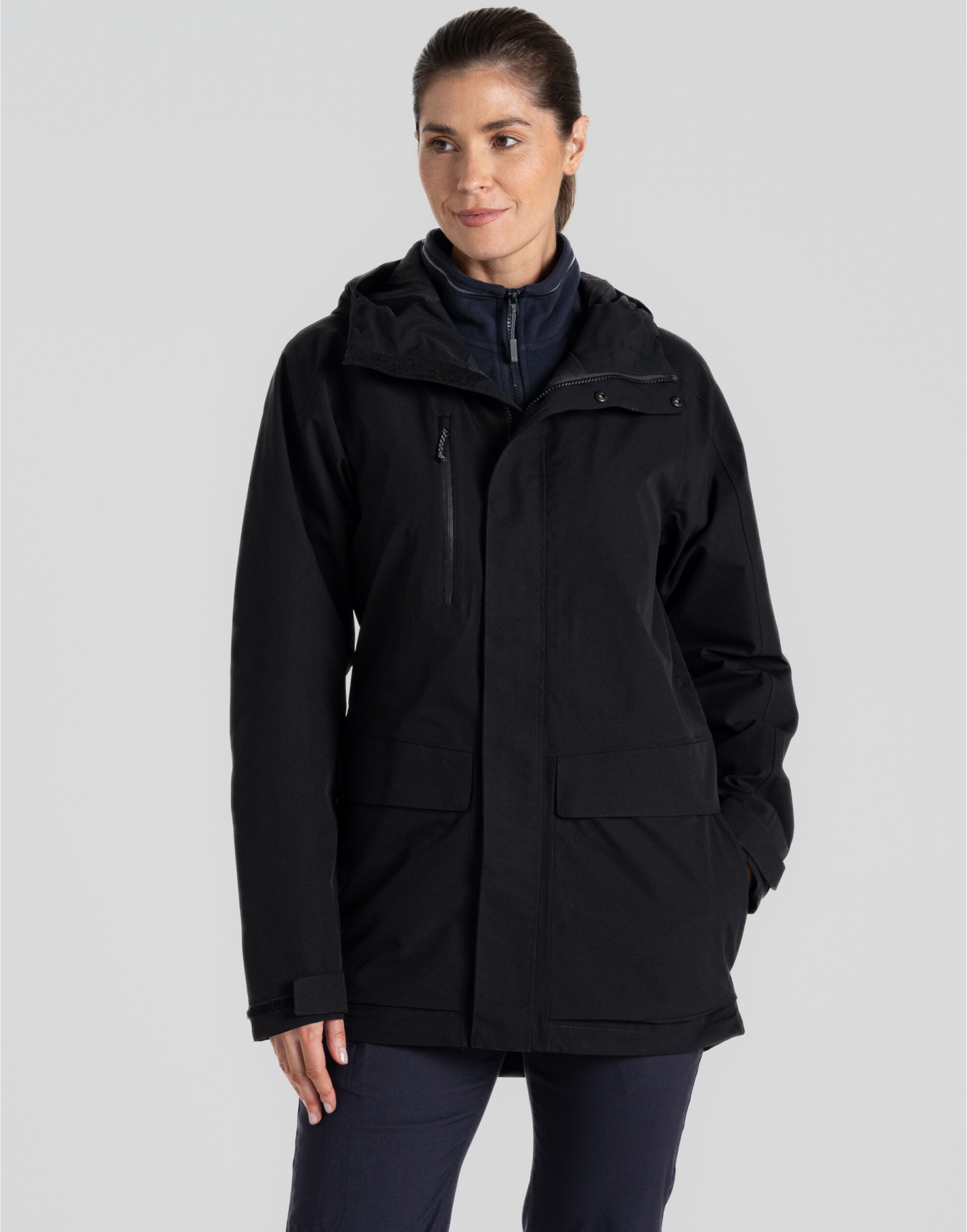 CEW001 Kiwi Pro Stretch Long Jacket Black
