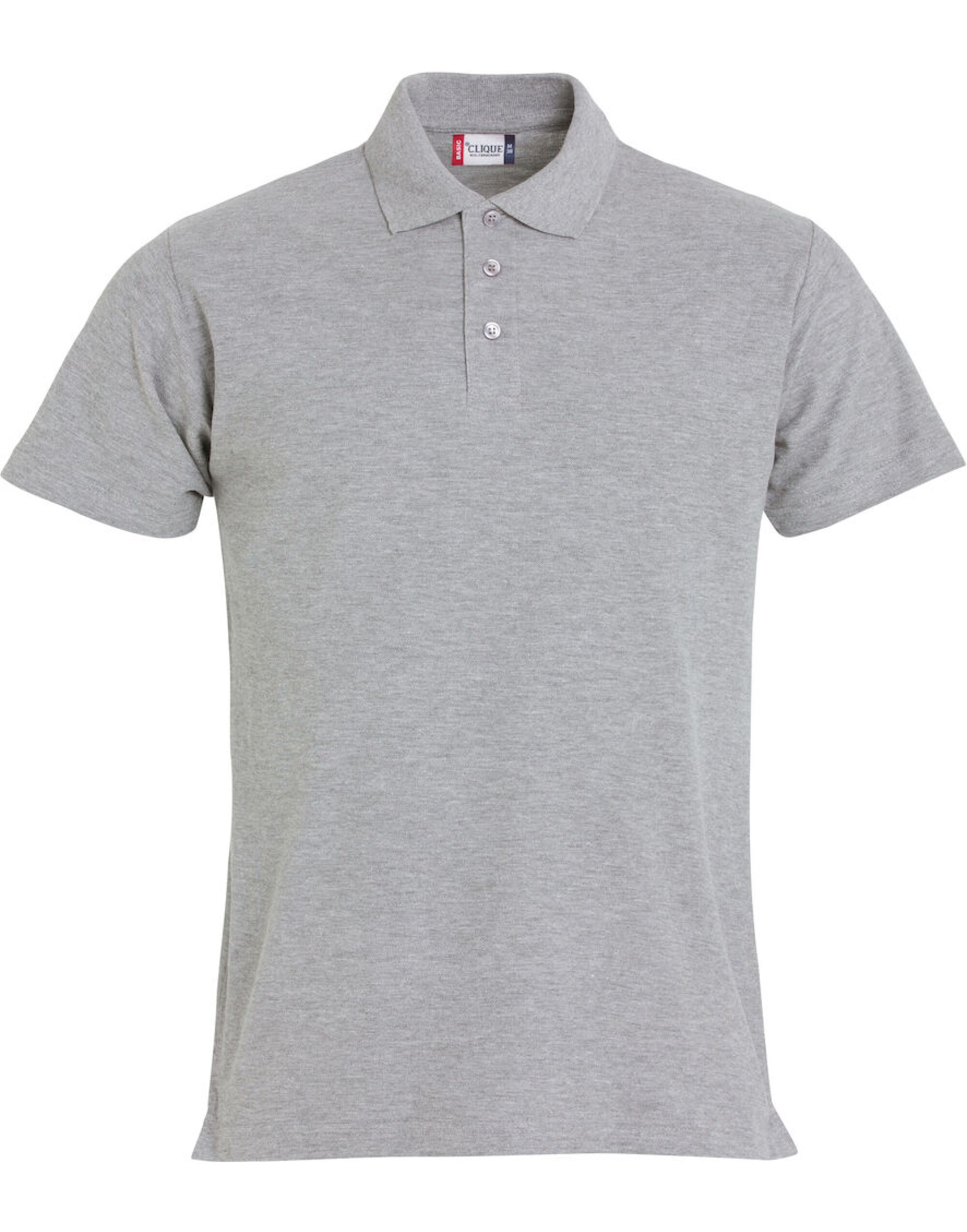 CQ028230 Basic Polo Grey Melange