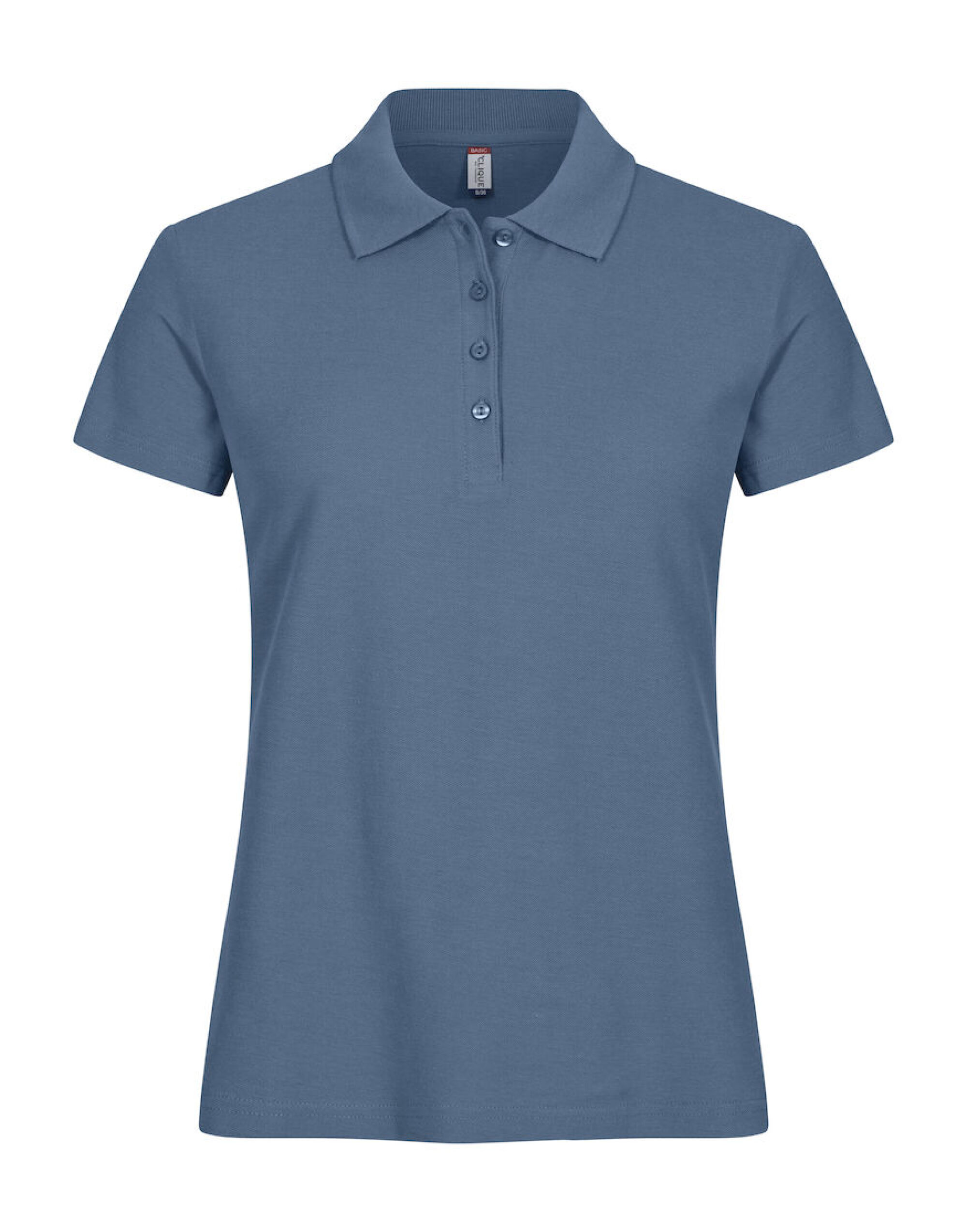CQ028231 Ladies Basic Polo Steel Blue CQ028231 Ladies Basic Polo Steel Blue