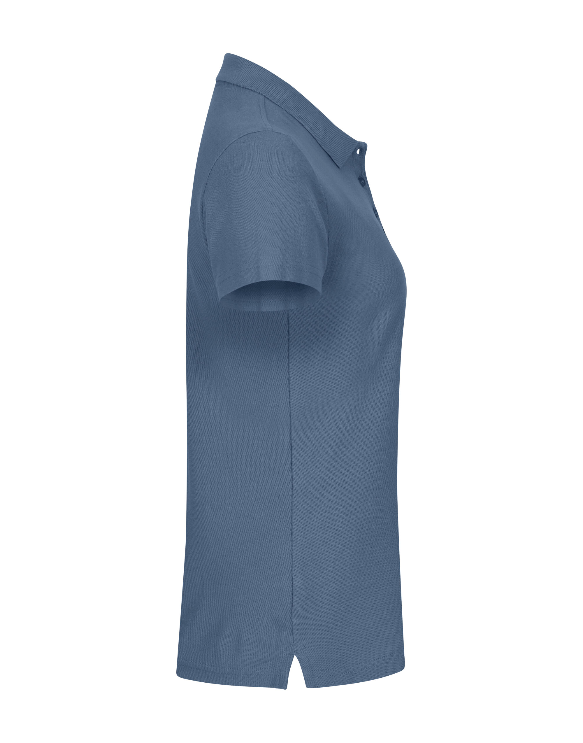 CQ028231 Ladies Basic Polo Steel Blue