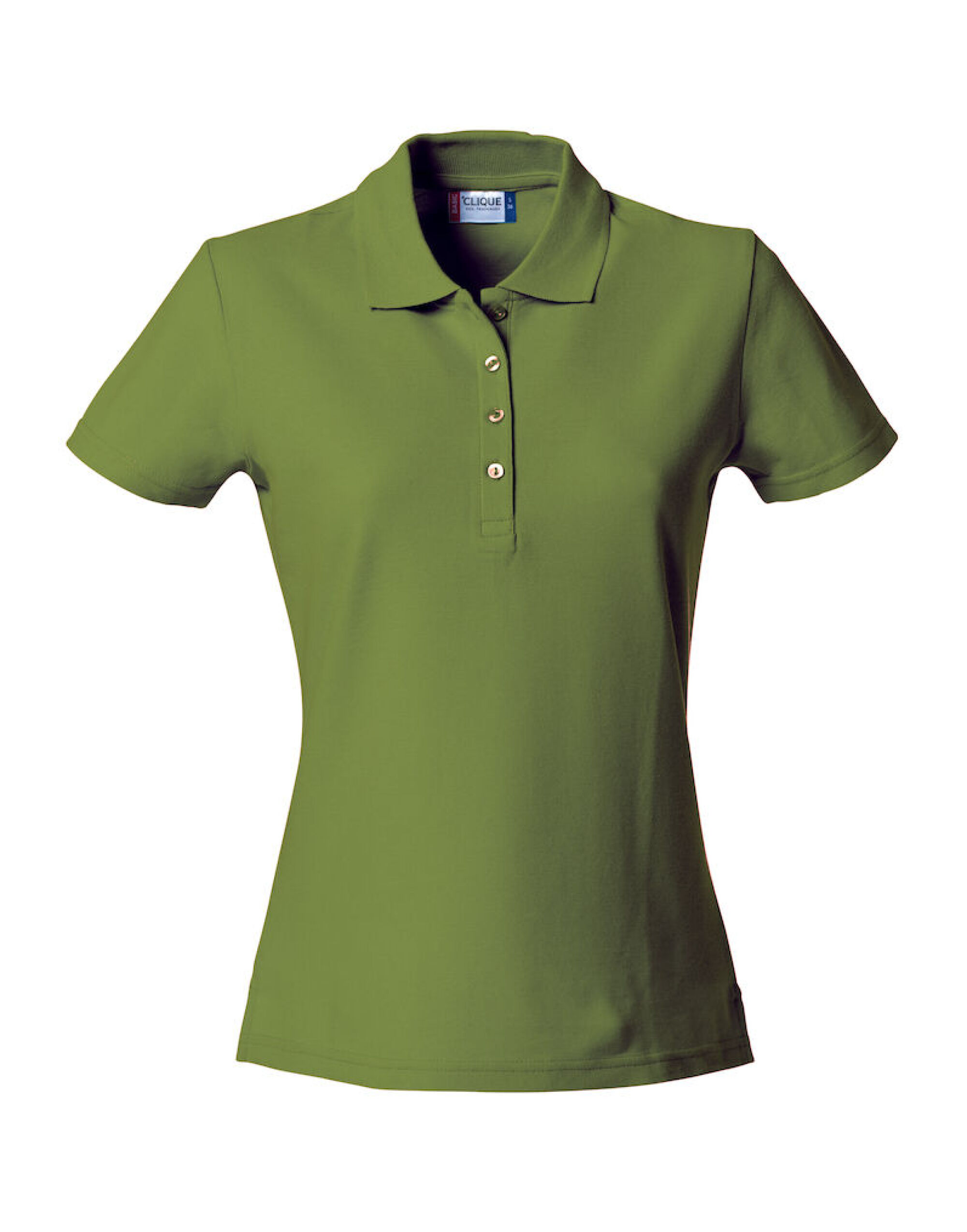 CQ028231 Ladies Basic Polo Army Green