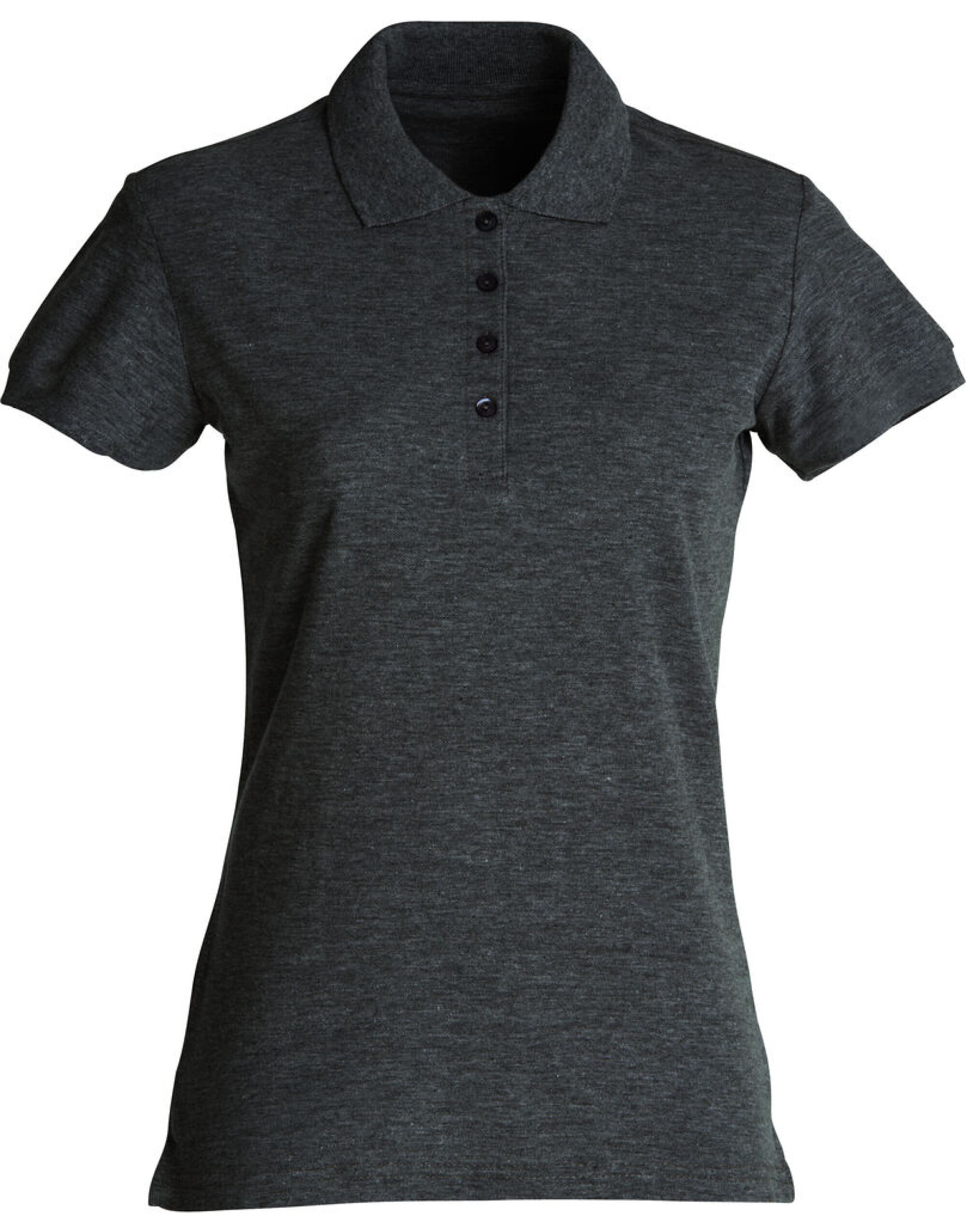 CQ028231 Ladies Basic Polo Anthracite Melange