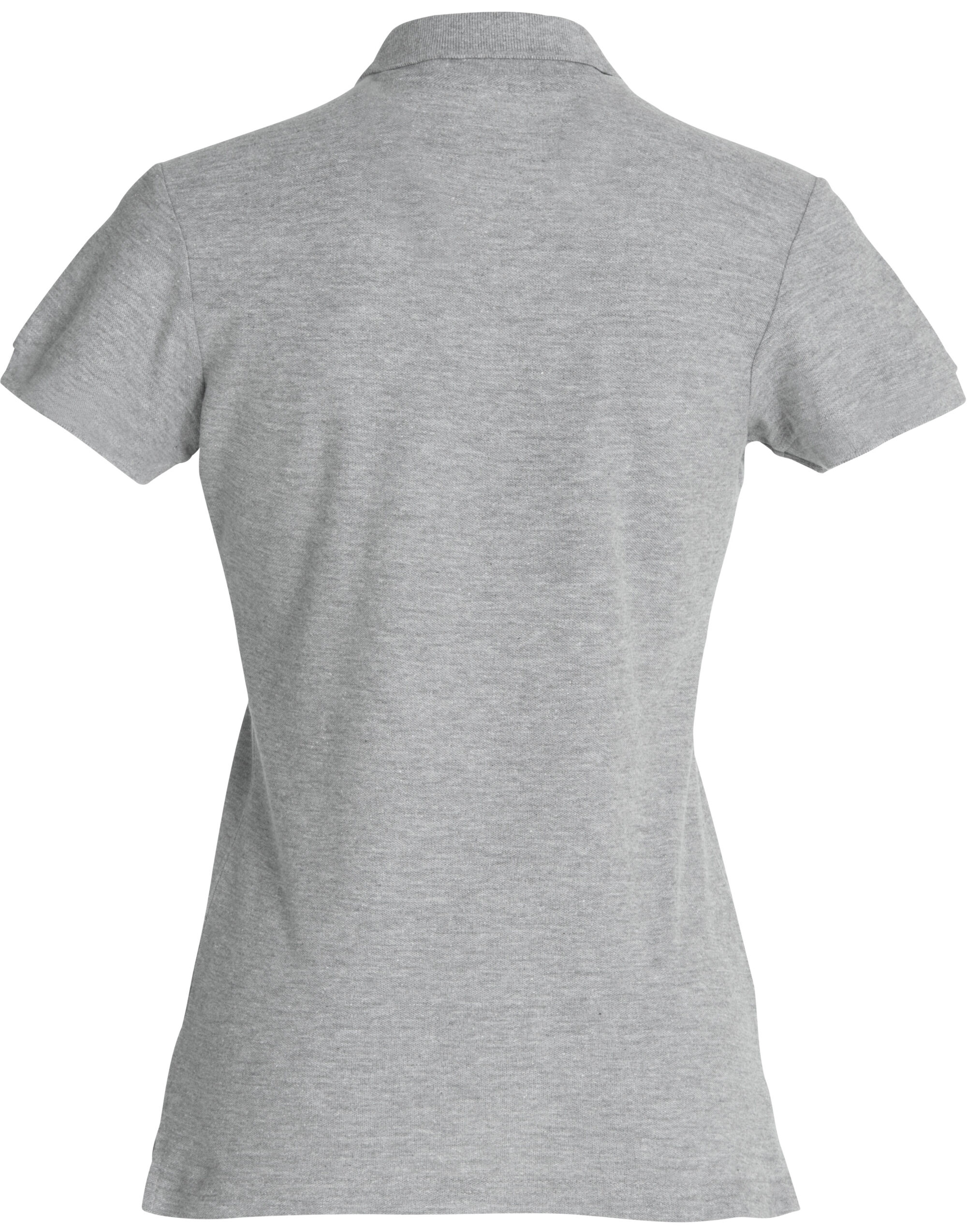 CQ028231 Ladies Basic Polo Grey Melange