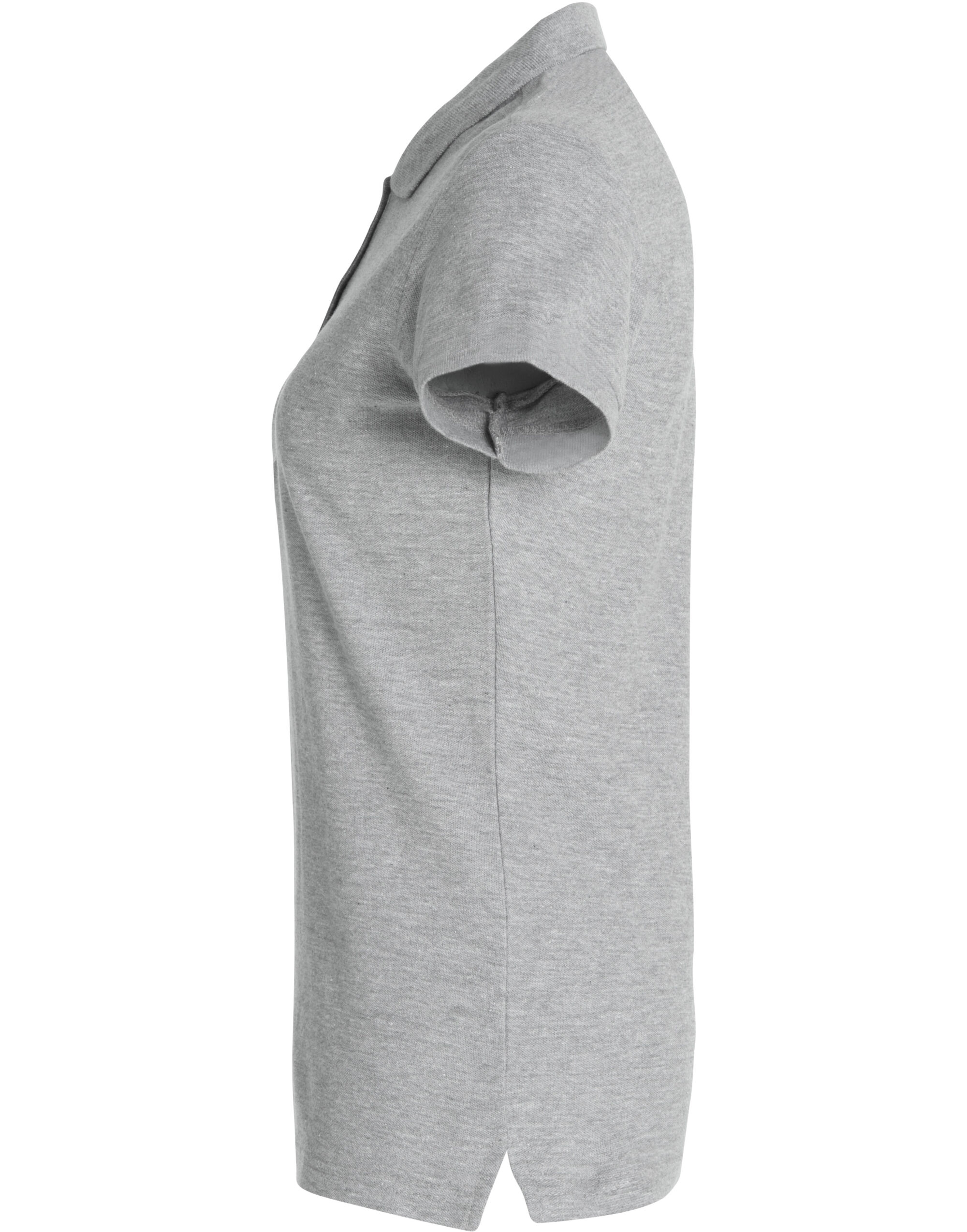 CQ028231 Ladies Basic Polo Grey Melange