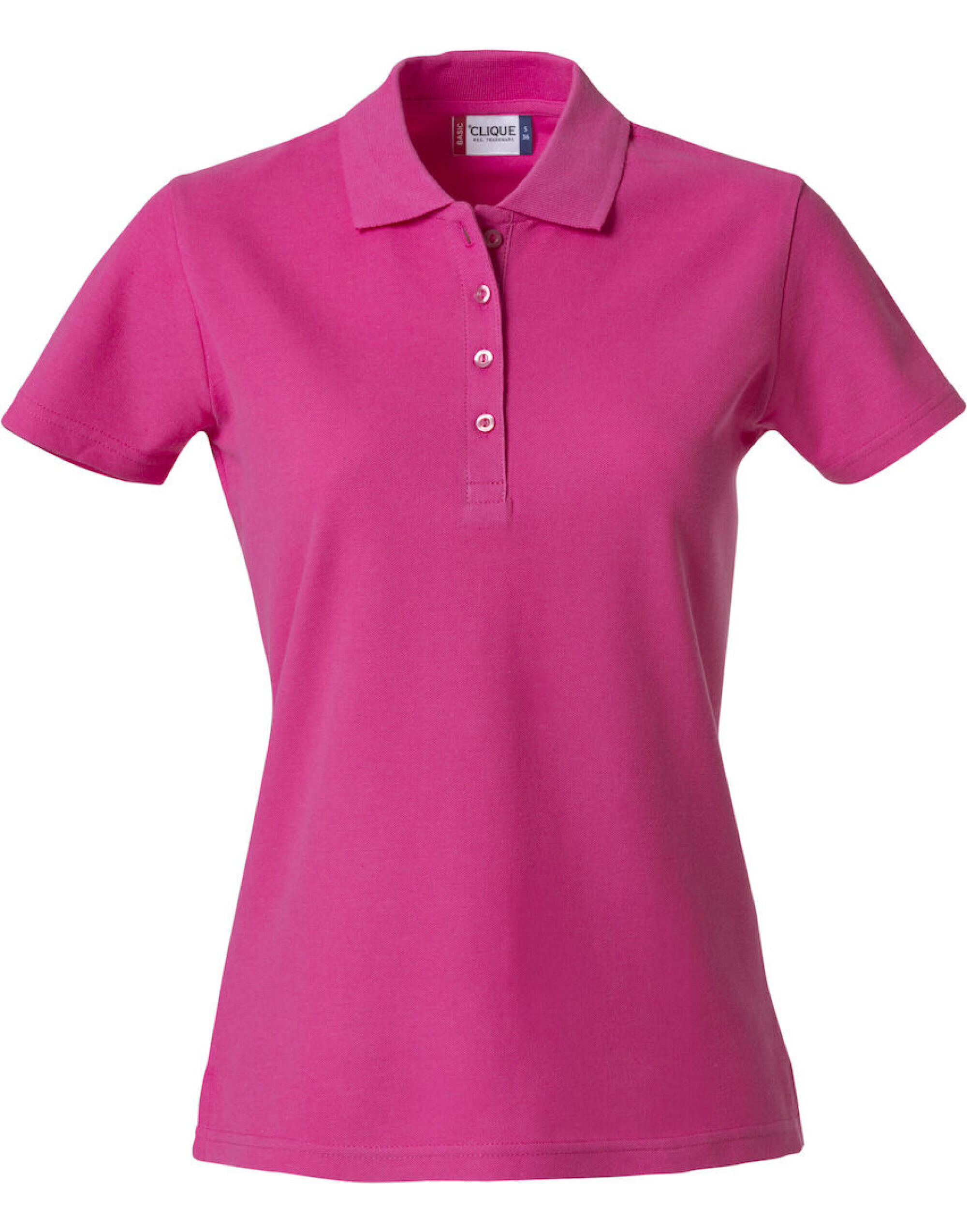 CQ028231 Ladies Basic Polo Bright Cerise