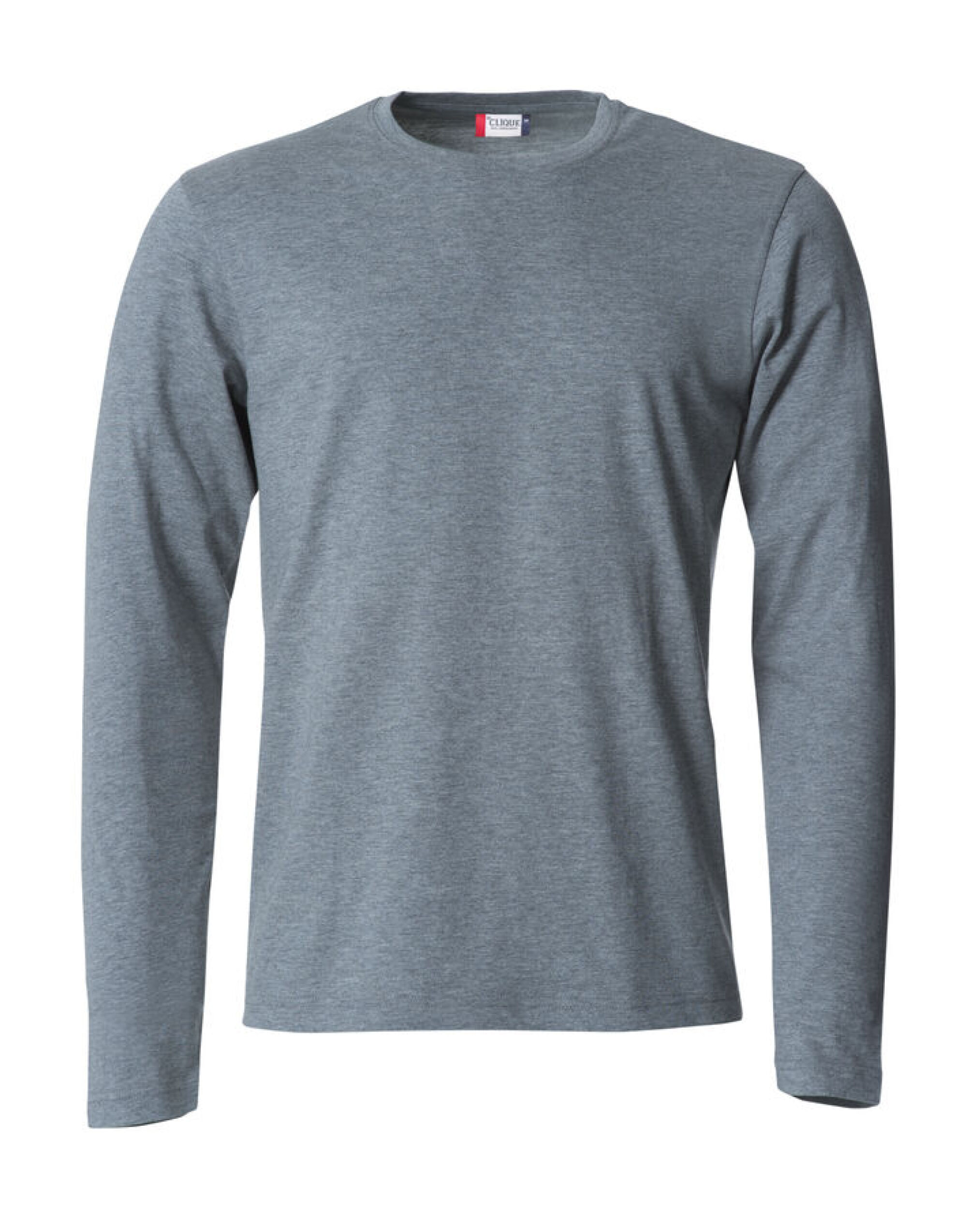 CQ029033 Basic Long Sleeve T Grey Melange