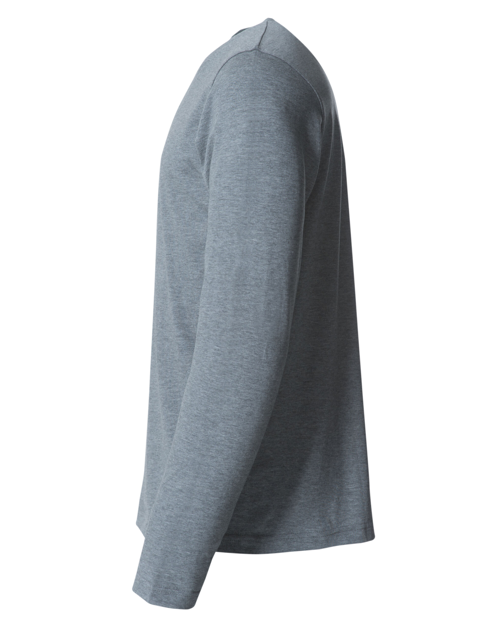 CQ029033 Basic Long Sleeve T Grey Melange
