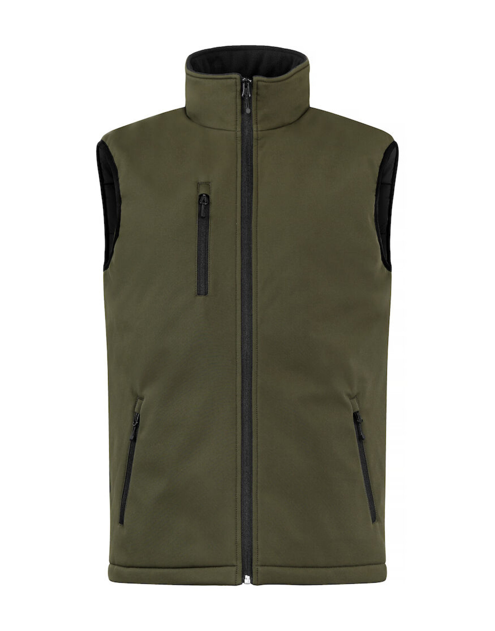 CQ020958 Padded Softshell Vest Fog Green