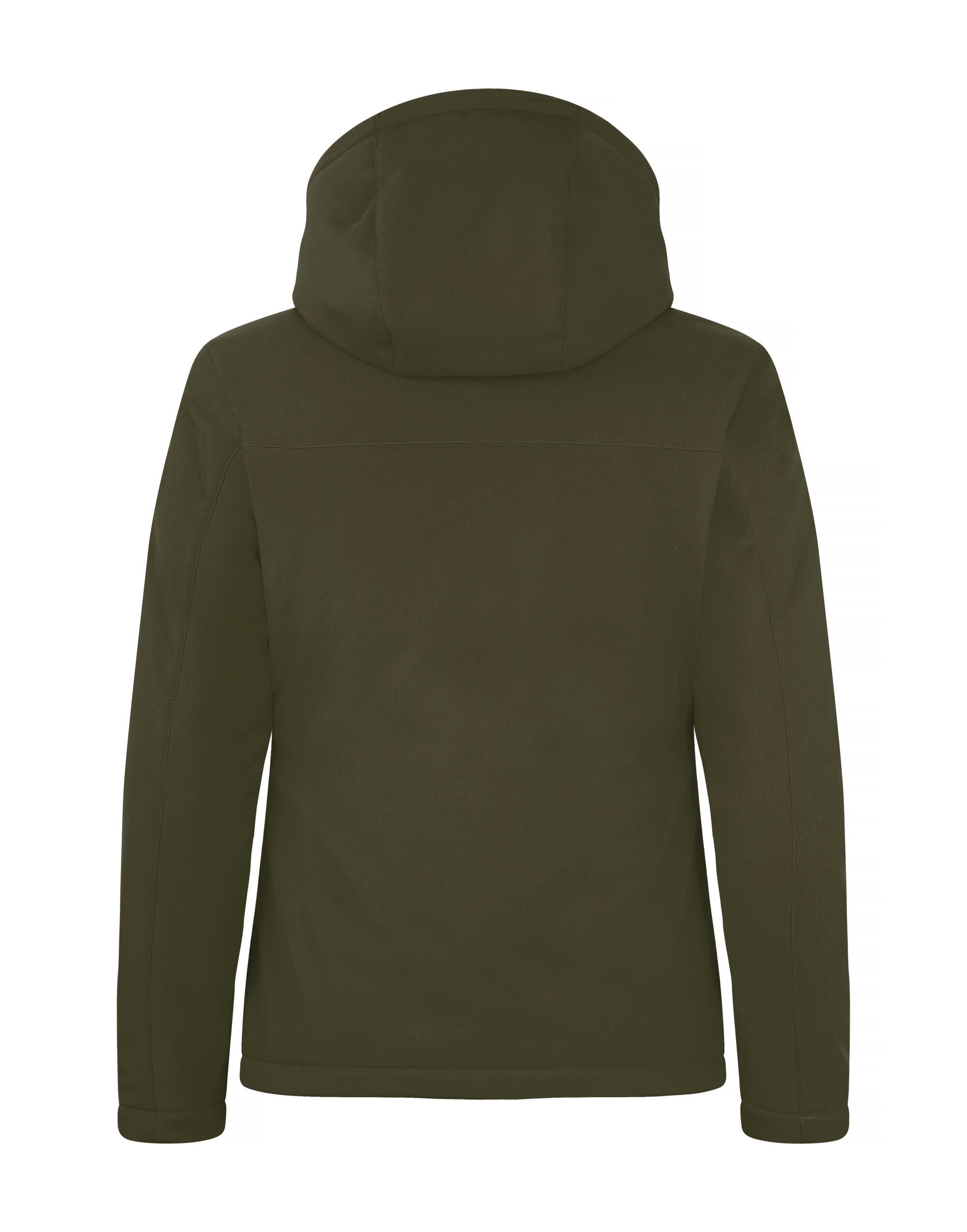 CQ020953 Ladies Padded Softshell Hoody Fog Green