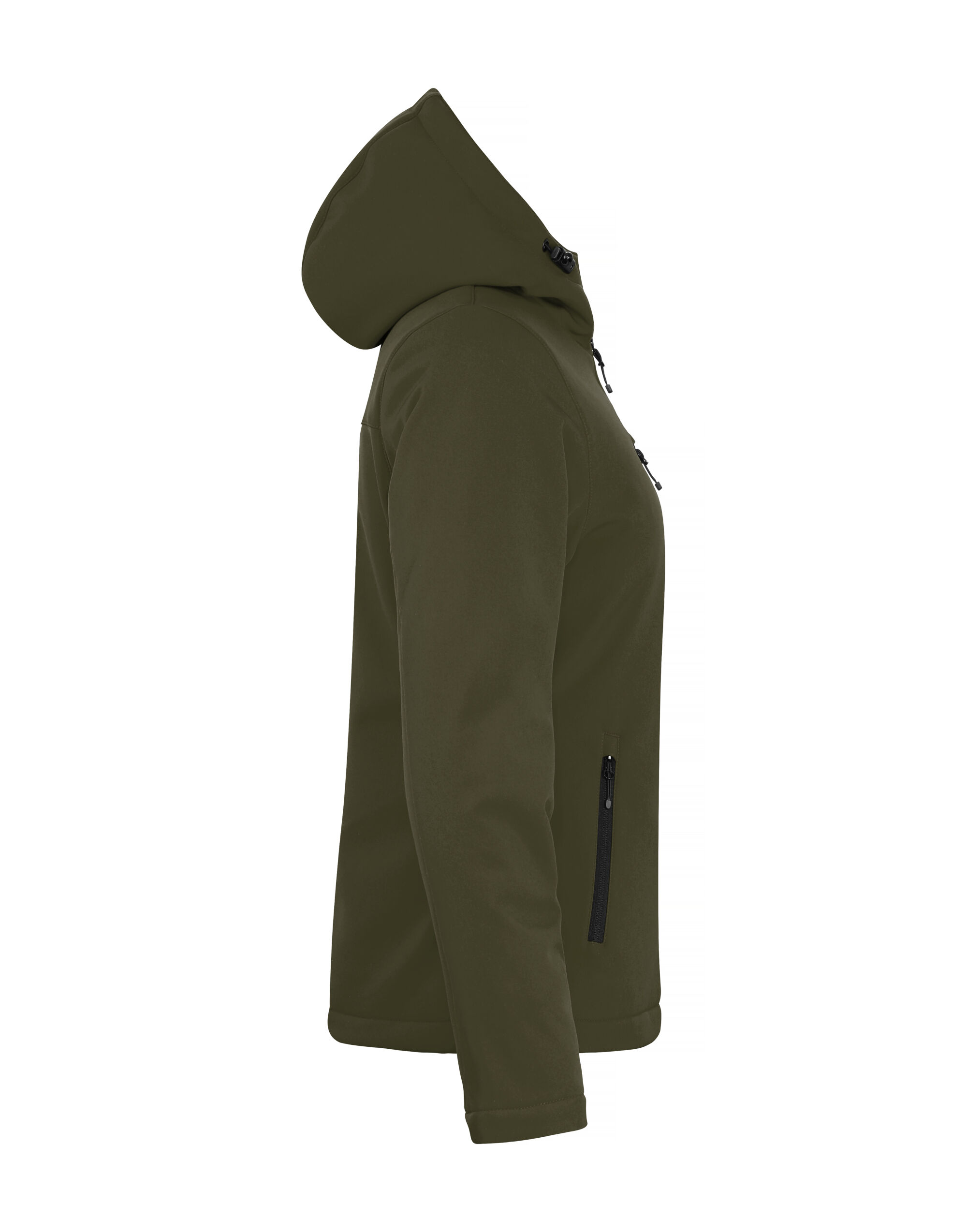 CQ020953 Ladies Padded Softshell Hoody Fog Green