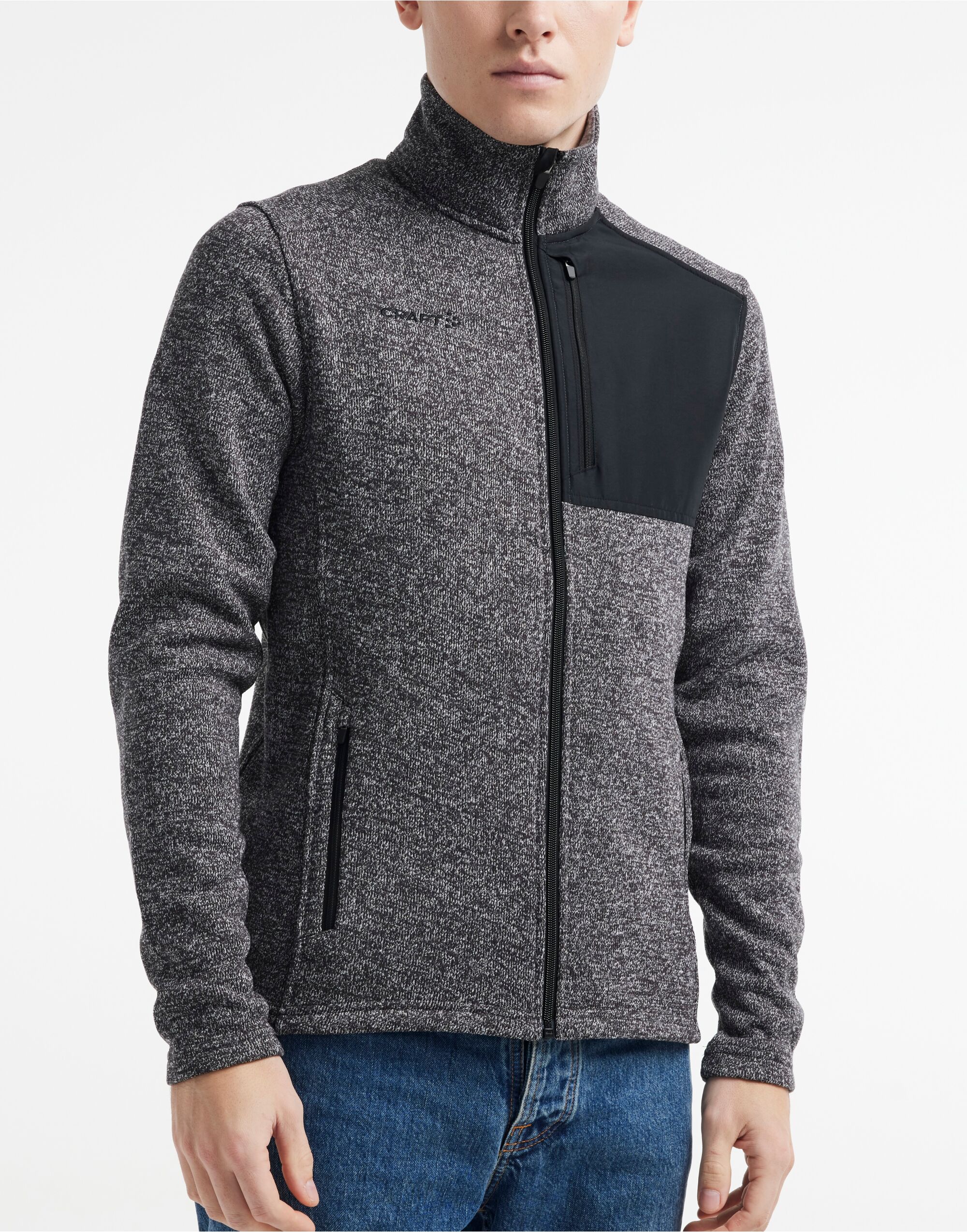 CR1912218 Men’s ADV Explore Heavy Fleece Jacket Black Melange