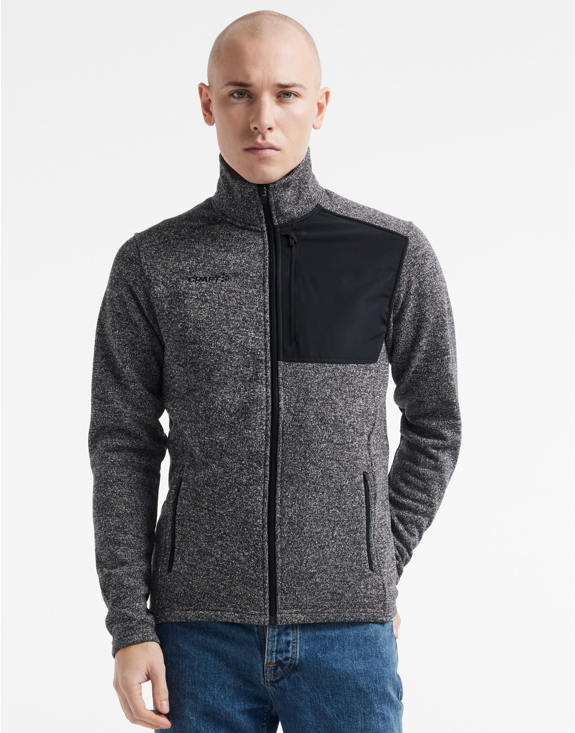 CR1912218 Men’s ADV Explore Heavy Fleece Jacket Black Melange