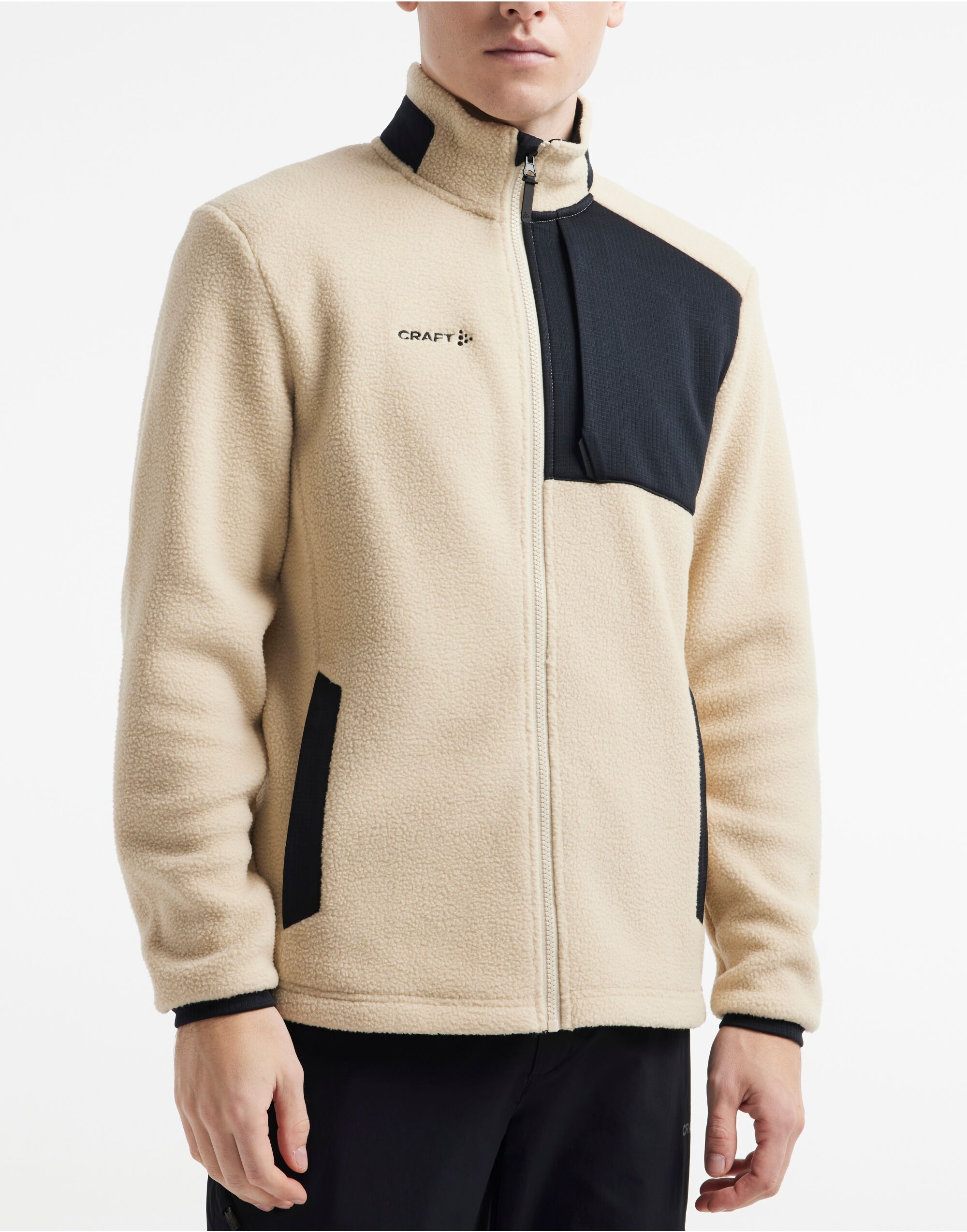 CR1912220 Men’s ADV Explore Pile Fleece Jacket Ecru/Black