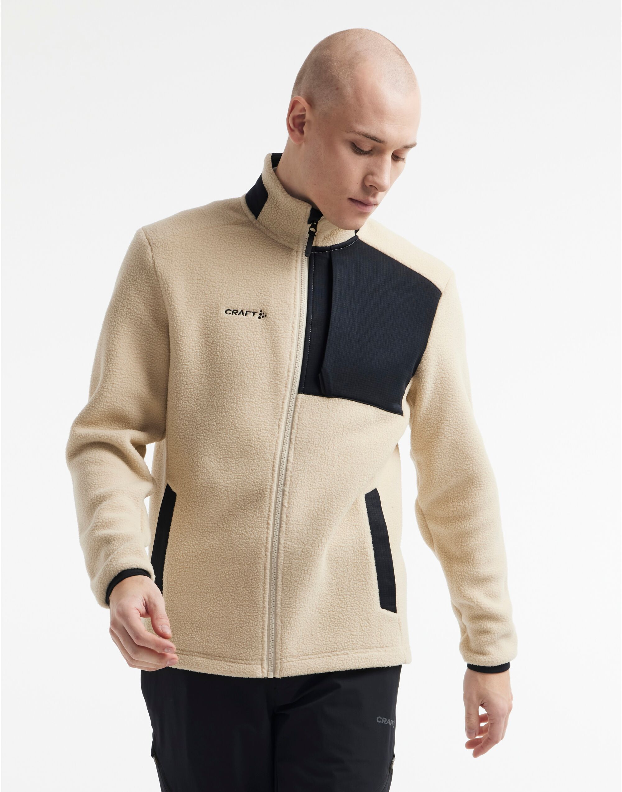 CR1912220 Men’s ADV Explore Pile Fleece Jacket Ecru/Black