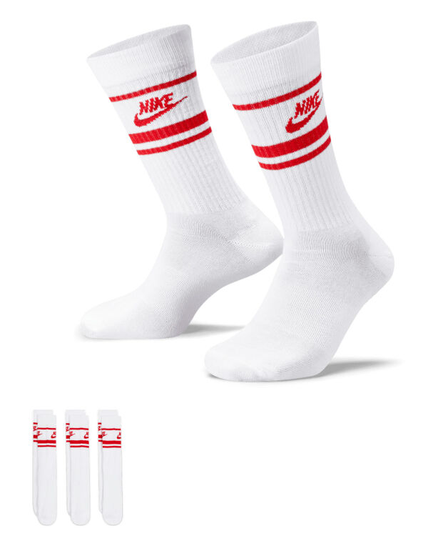 DX5089 Nike Sportswear Everyday Essential Crew Socks 3PR White/Royal Blue