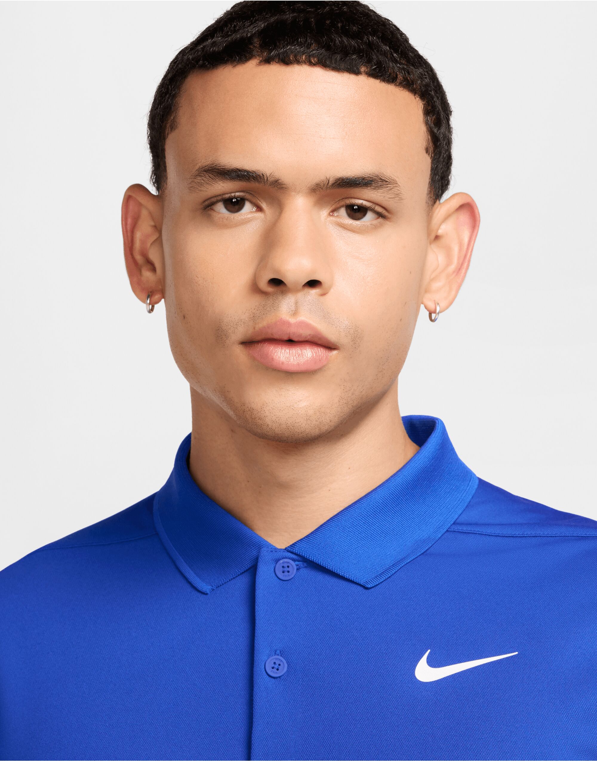 DH0822 Dri-FIT Victory Solid Polo (LC) Game Royal/White