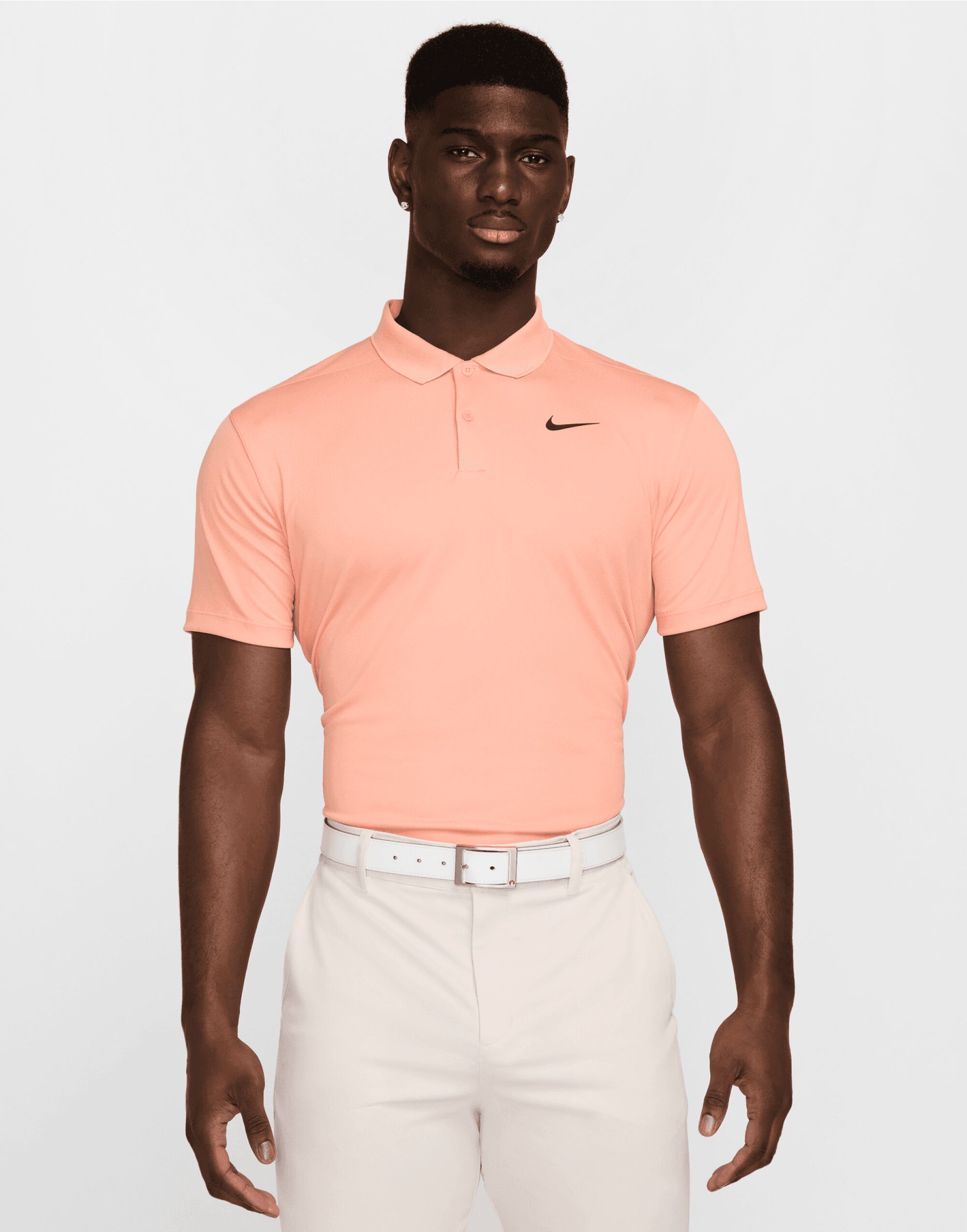 DH0822 Apricot Agate/Black Dri-FIT Victory Solid Polo (LC)