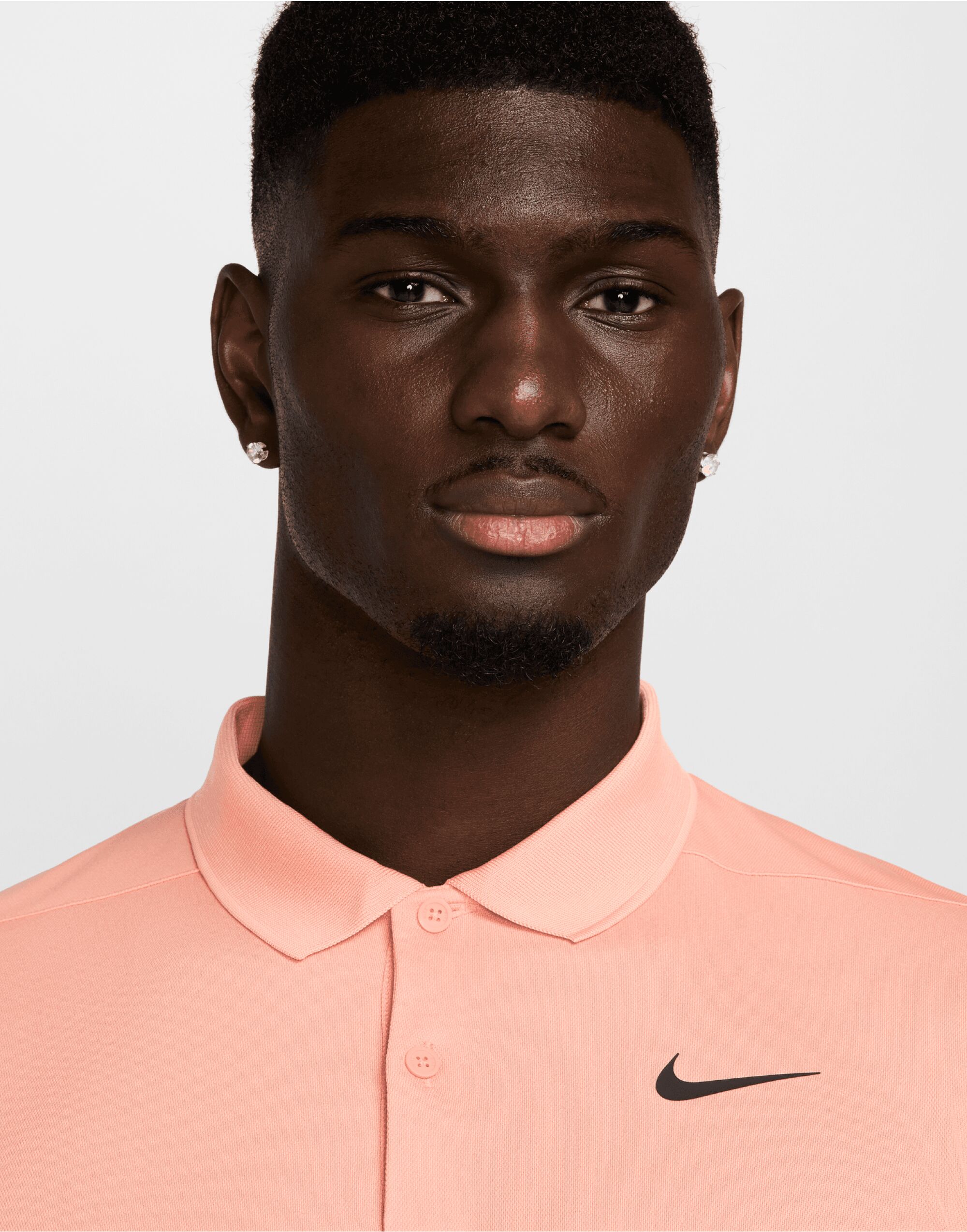 DH0822 Dri-FIT Victory Solid Polo (LC) Apricot Agate/Black