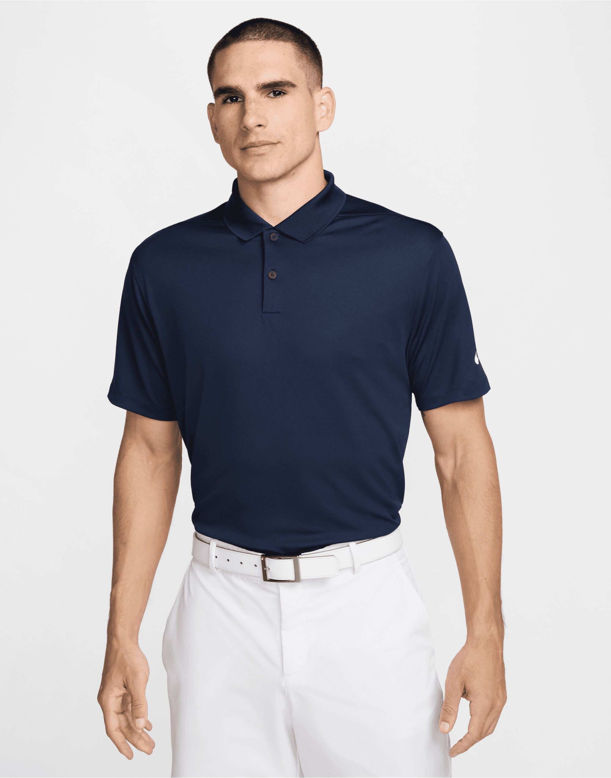 DH0824 Obsidian/White Dri-FIT Victory Solid Polo DH0824 Obsidian/White Dri-FIT Victory Solid Polo