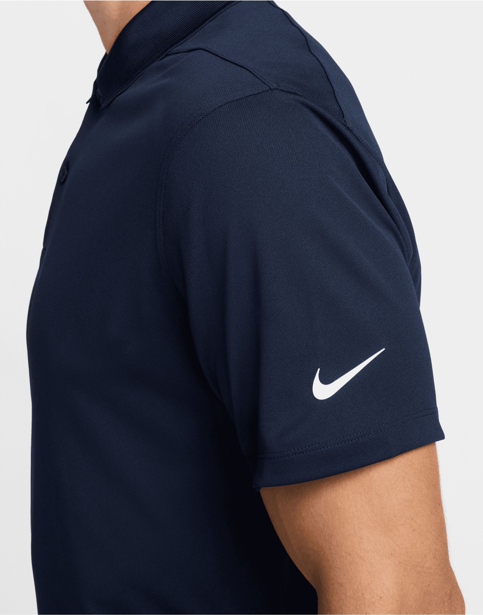 DH0824 Dri-FIT Victory Solid Polo Obsidian/White