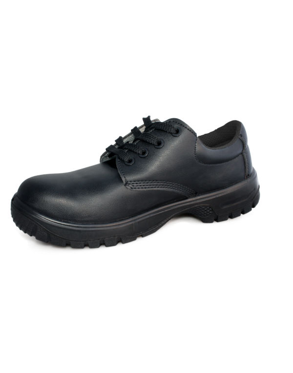 DK42 Black Comfort Grip Lace up Safety Shoe