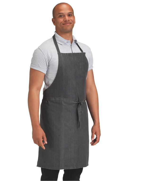 Indigo Cross Dyed Denim Bib Apron