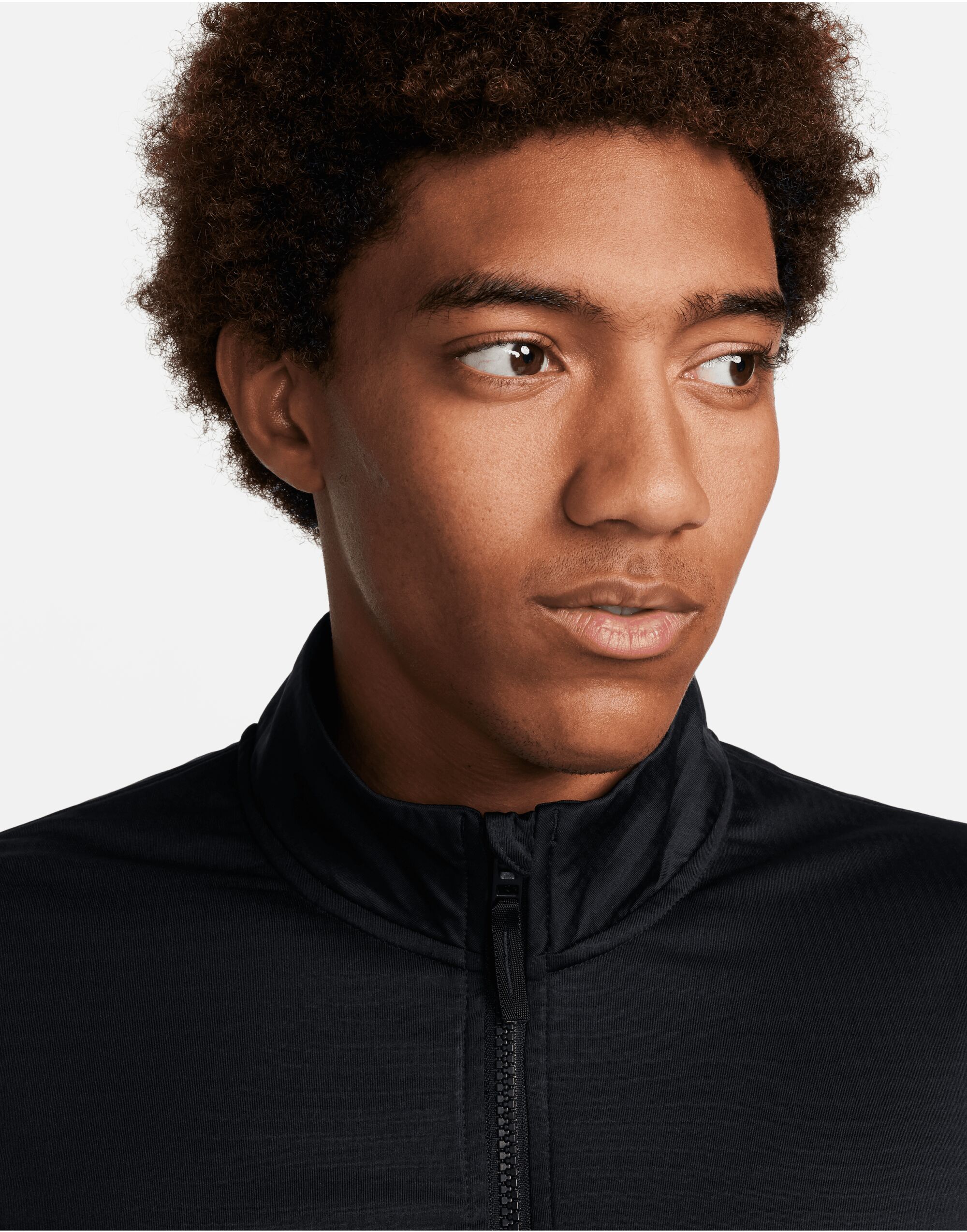 FD5837 Black/White Dri-Fit 1/2 Zip Top