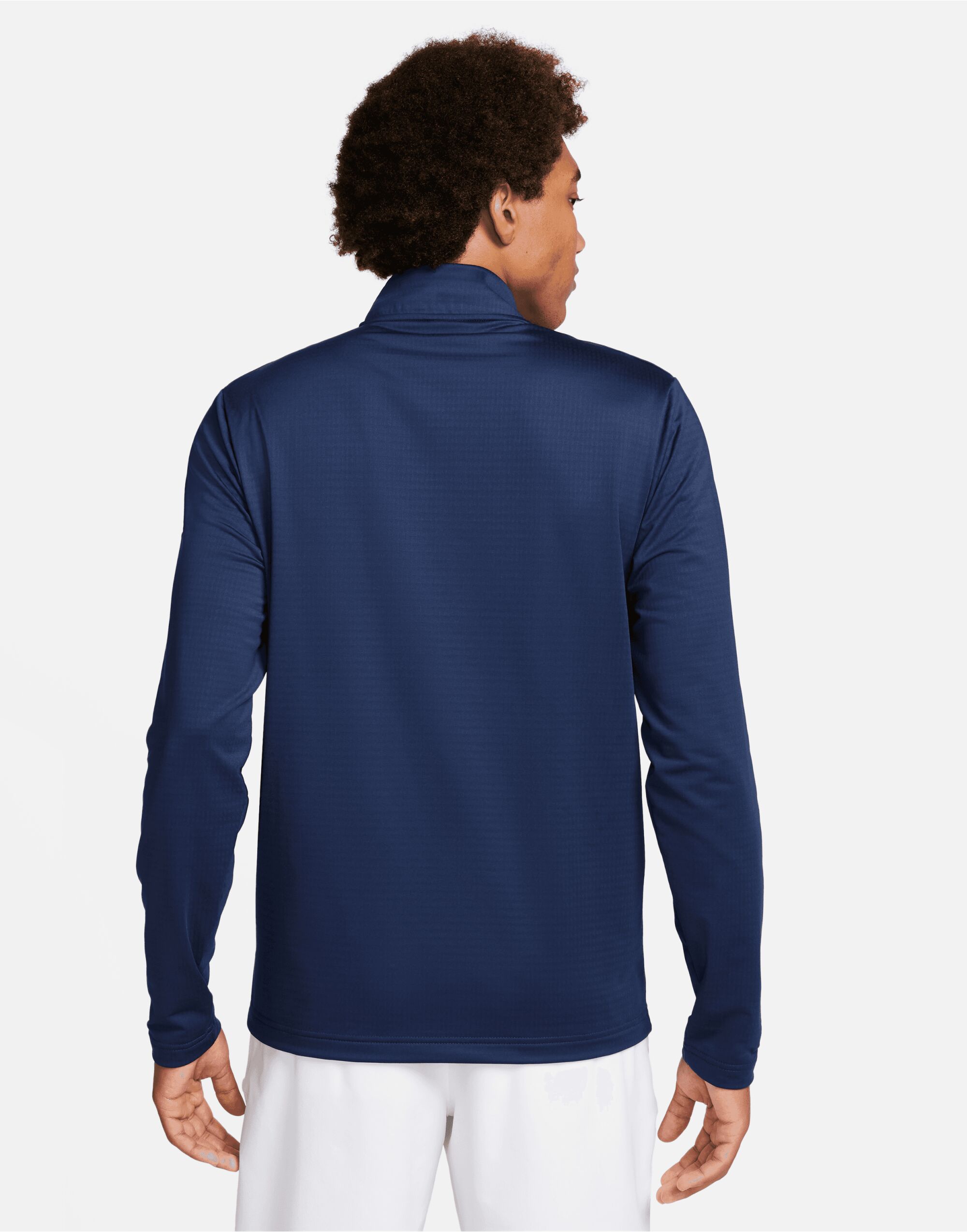 FD5837 Midnight Navy/White Dri-Fit 1/2 Zip Top