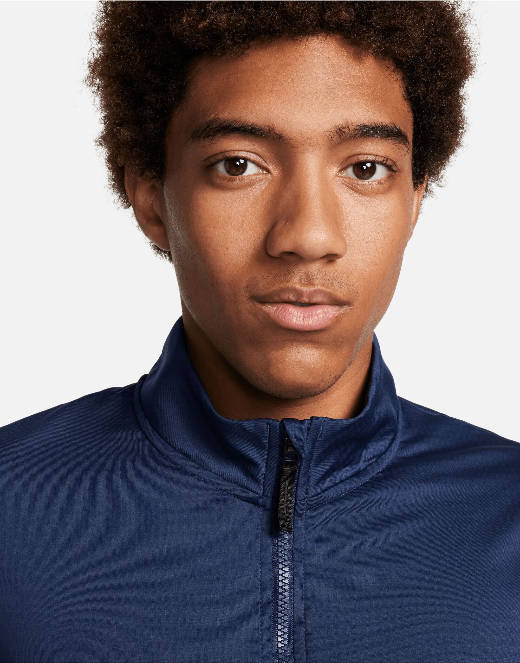 FD5837 Midnight Navy/White Dri-Fit 1/2 Zip Top