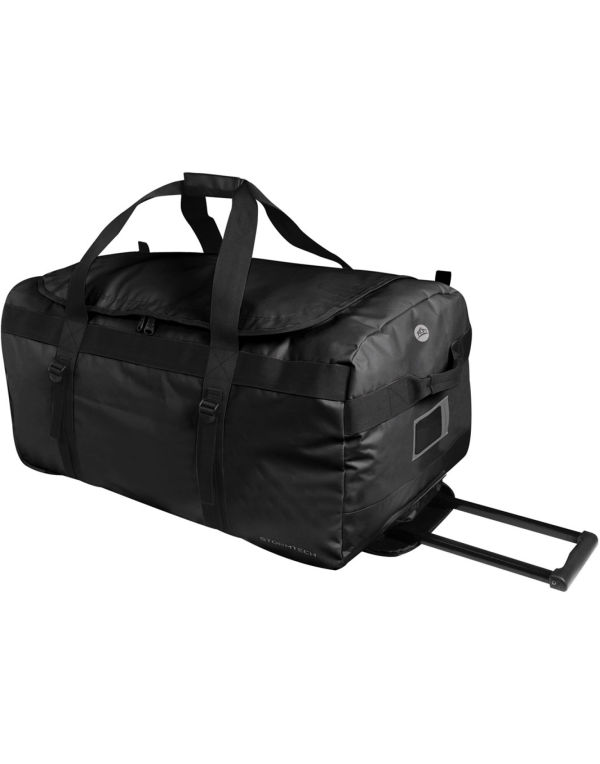 Black Trident Waterproof Rolling Duffel Bag