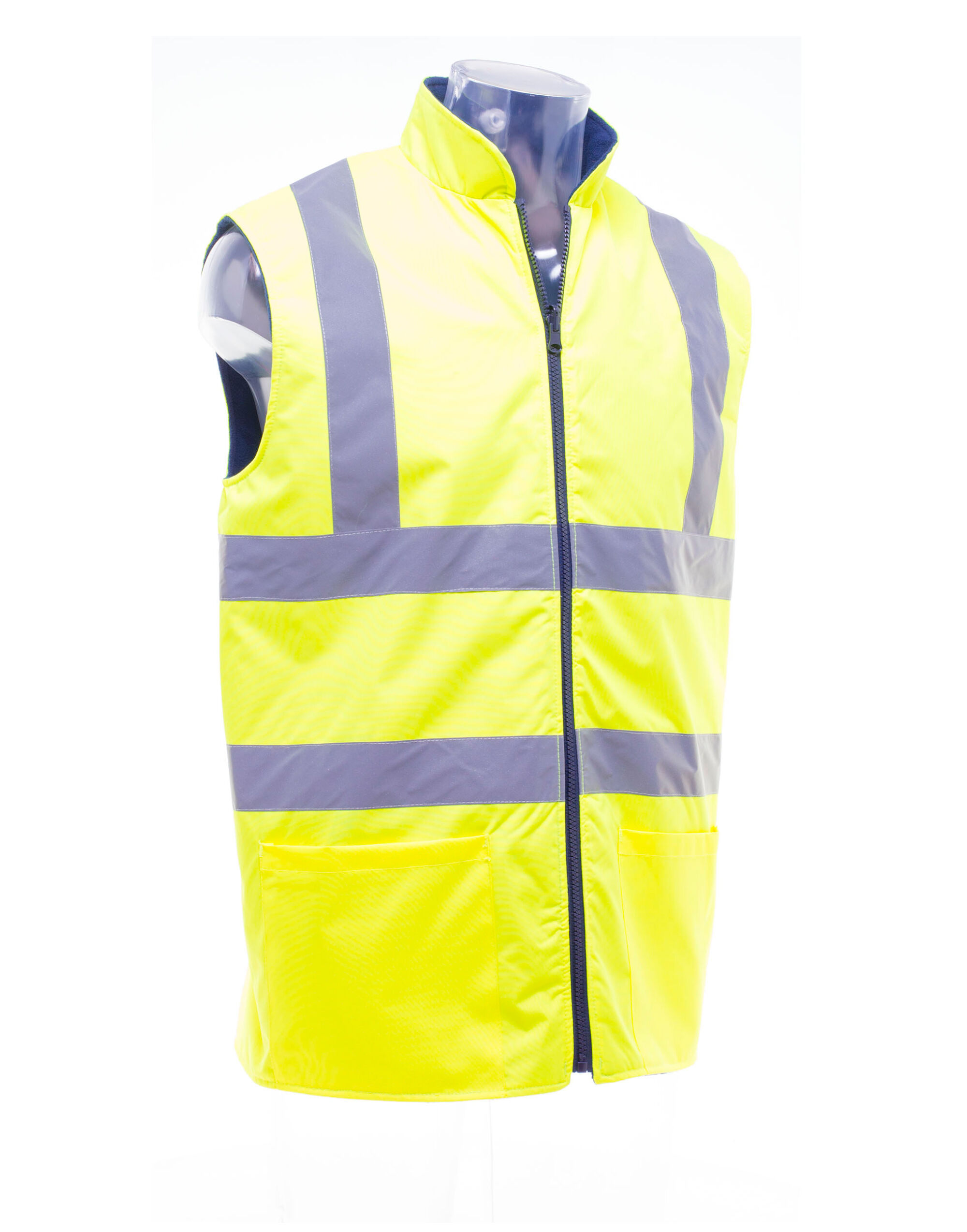 HV008F Hi-Vis Reversible Fleece Vest Hi-Vis Yellow