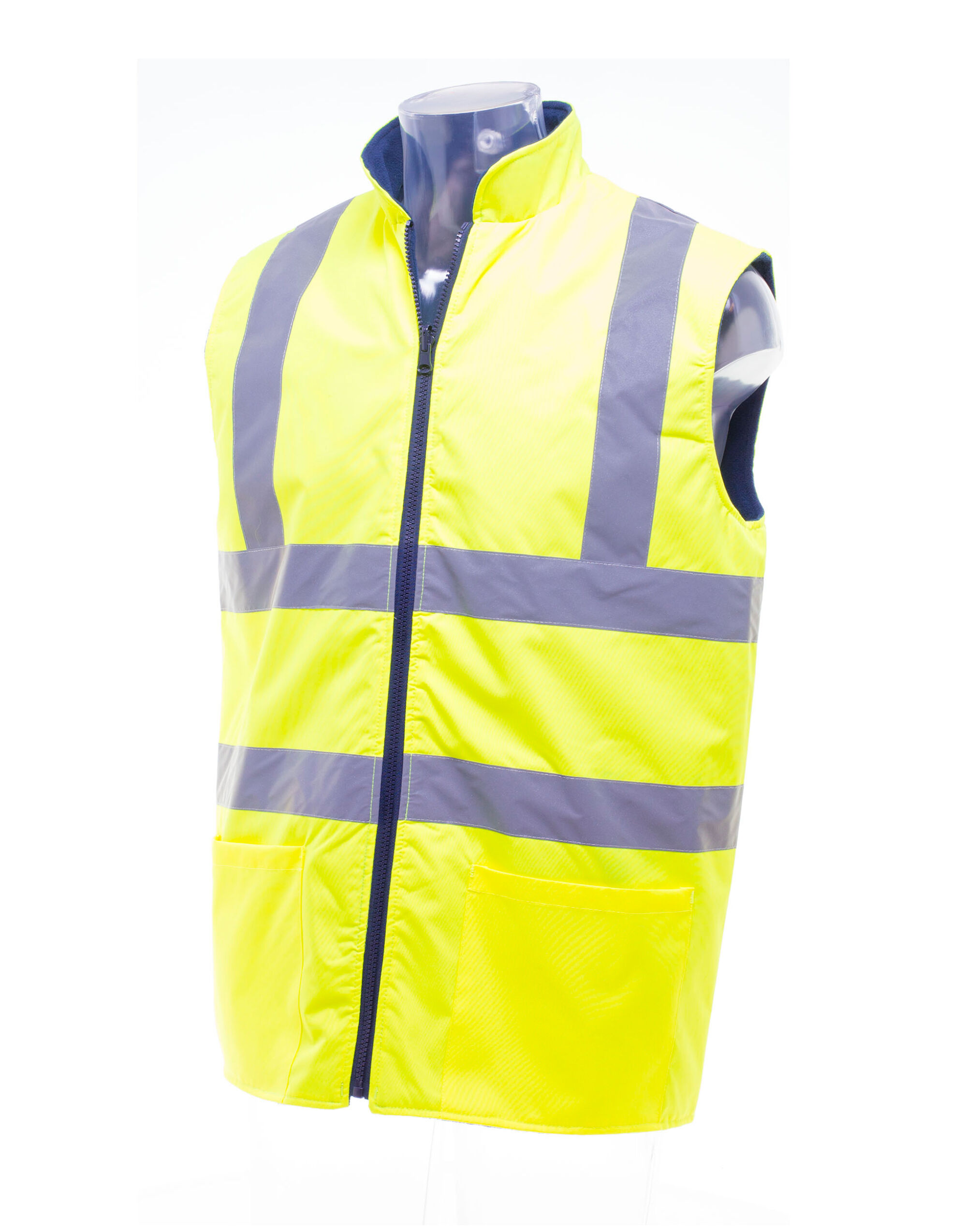 HV008F Hi-Vis Reversible Fleece Vest Hi-Vis Yellow