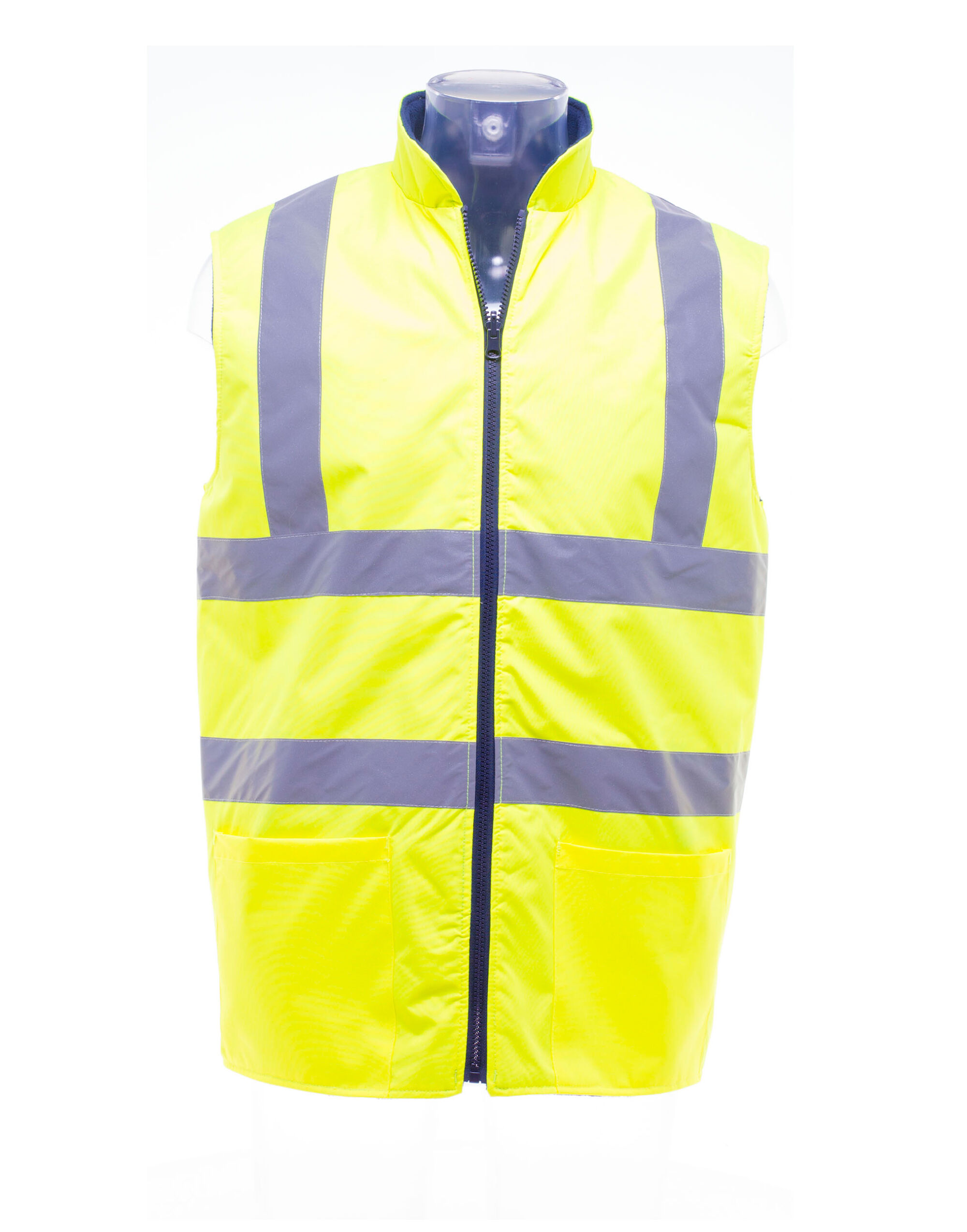 HV008F Hi-Vis Reversible Fleece Vest Hi-Vis Yellow