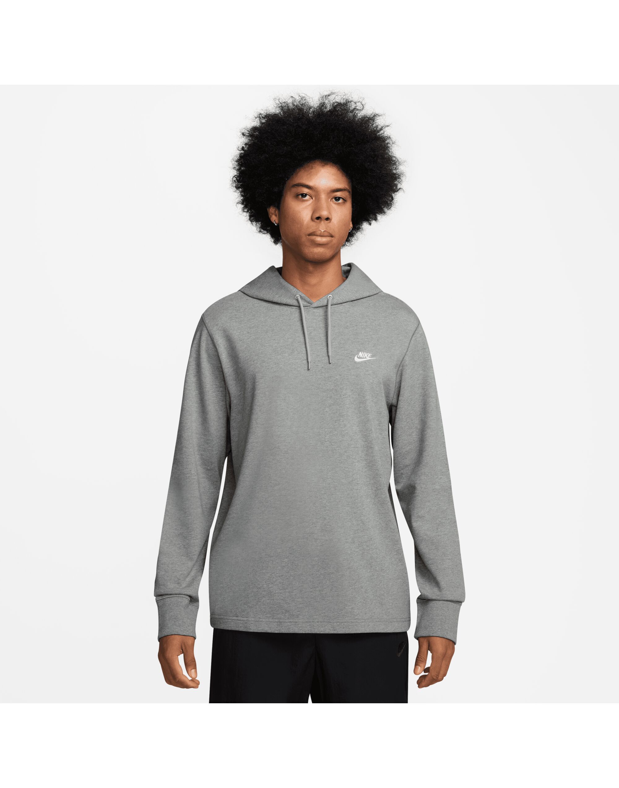 HV1151 Dark Grey Heather/White Club Knit Hoodie
