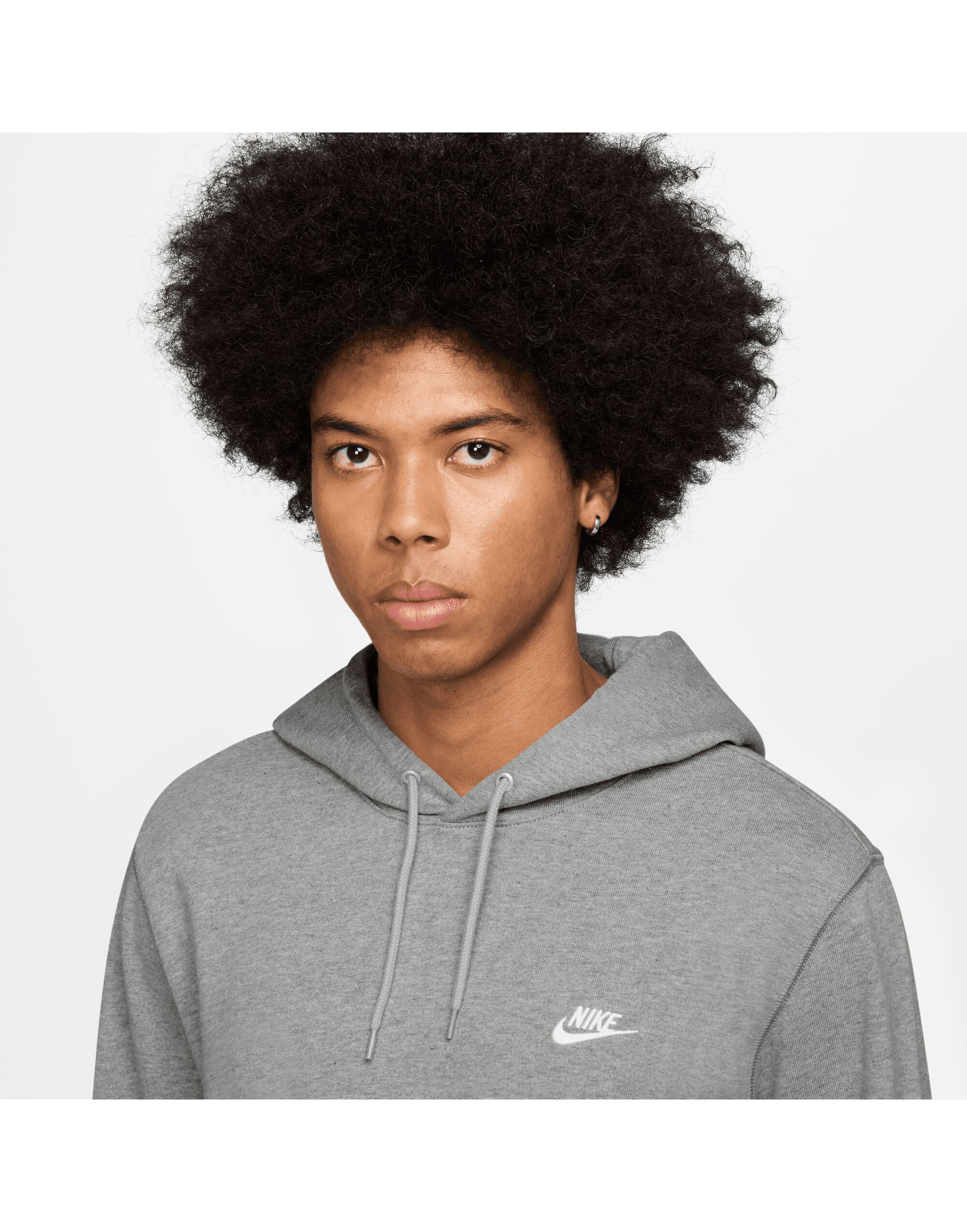 HV1151 Club Knit Hoodie Dark Grey Heather/White