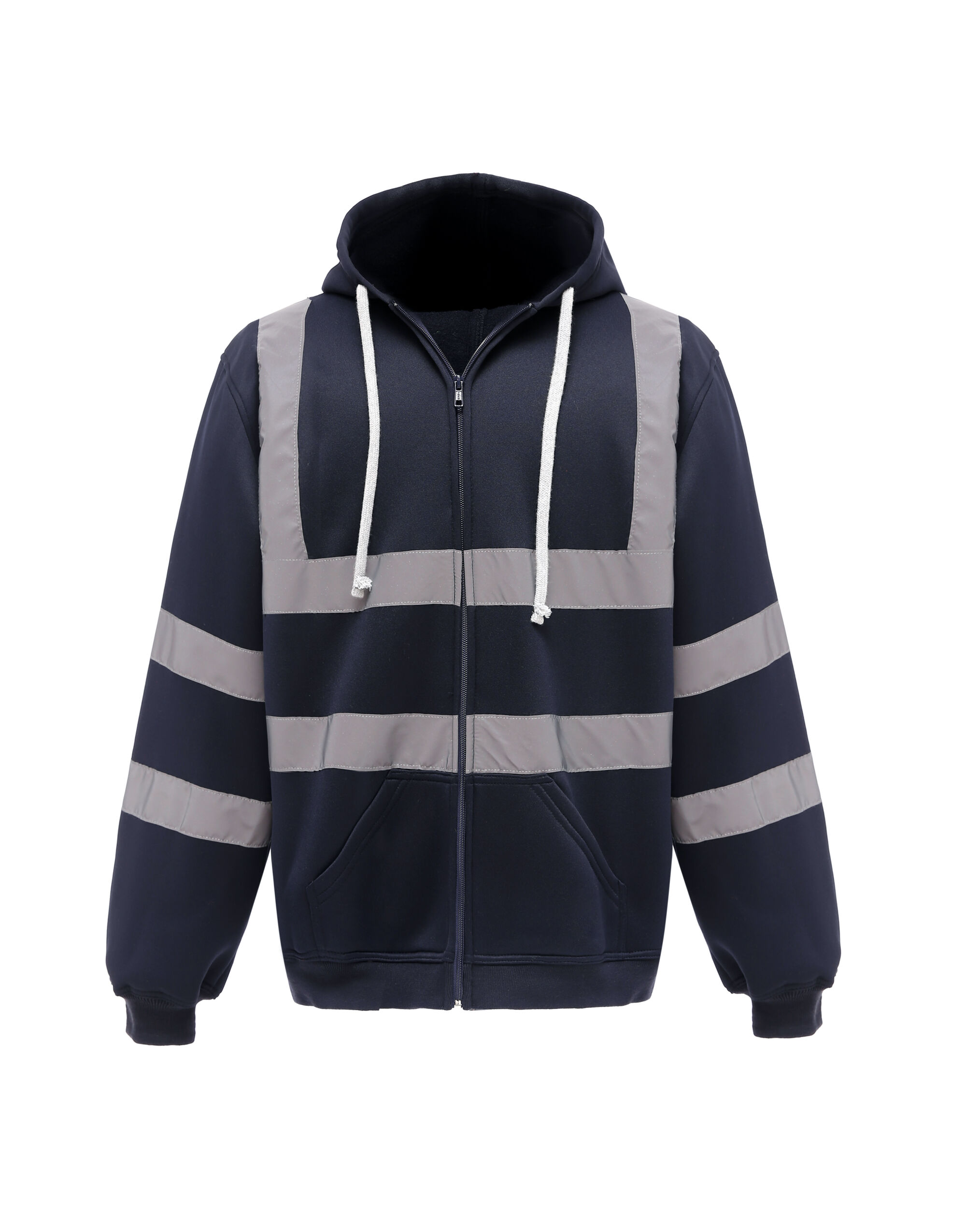 Navy Hi-Vis Zipped Hoodie Navy Hi-Vis Zipped Hoodie