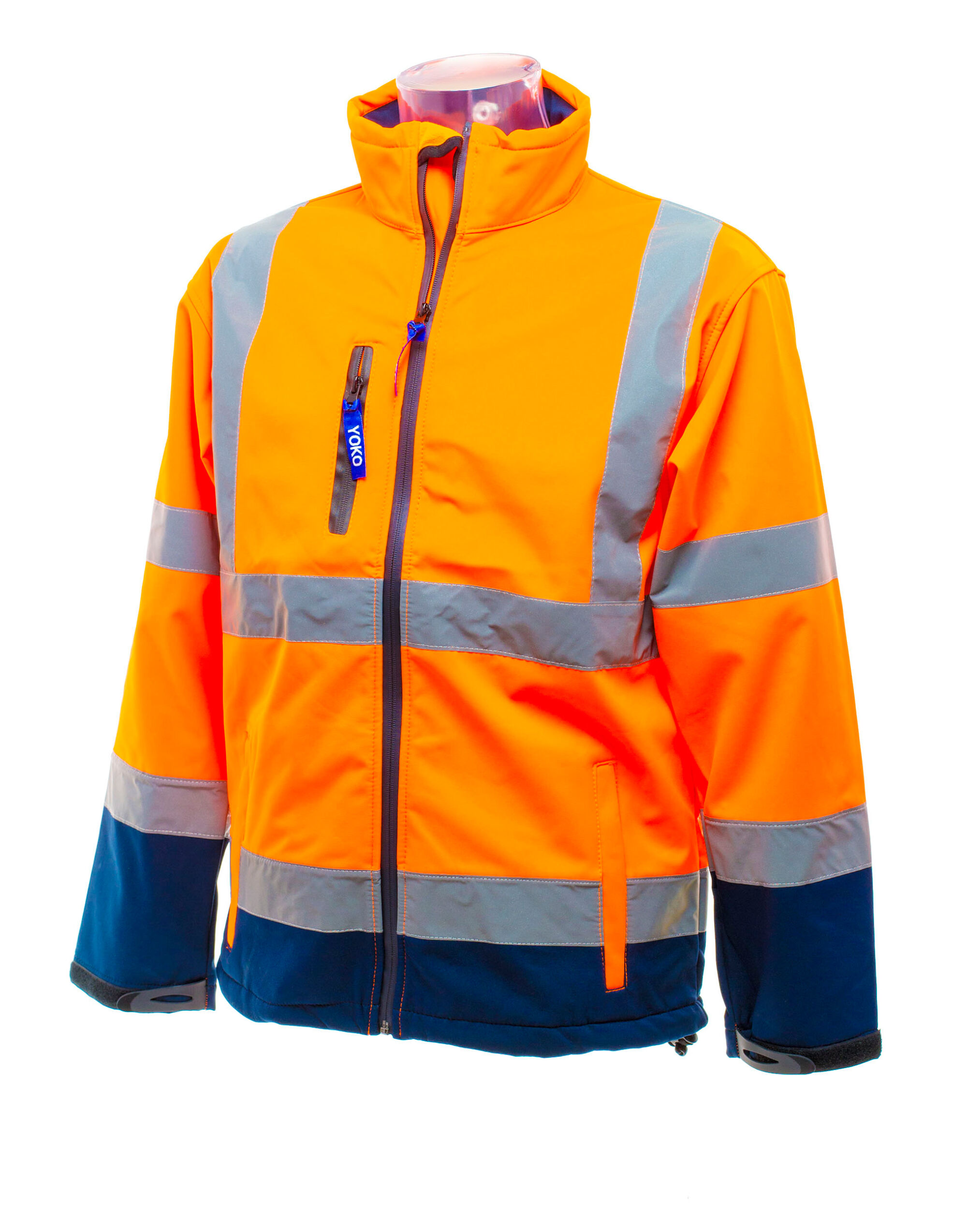 HVK09 Hi-Vis Softshell Jacket Hi Vis Orange/Navy