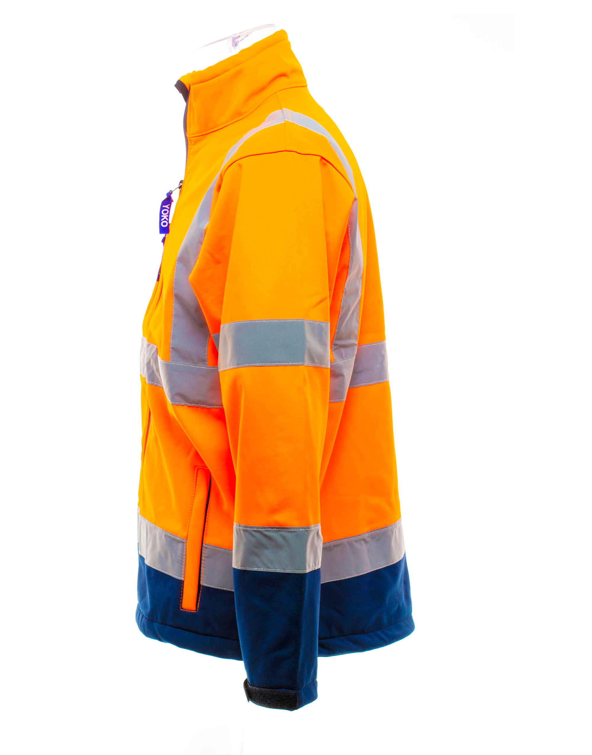 HVK09 Hi-Vis Softshell Jacket Hi Vis Orange/Navy
