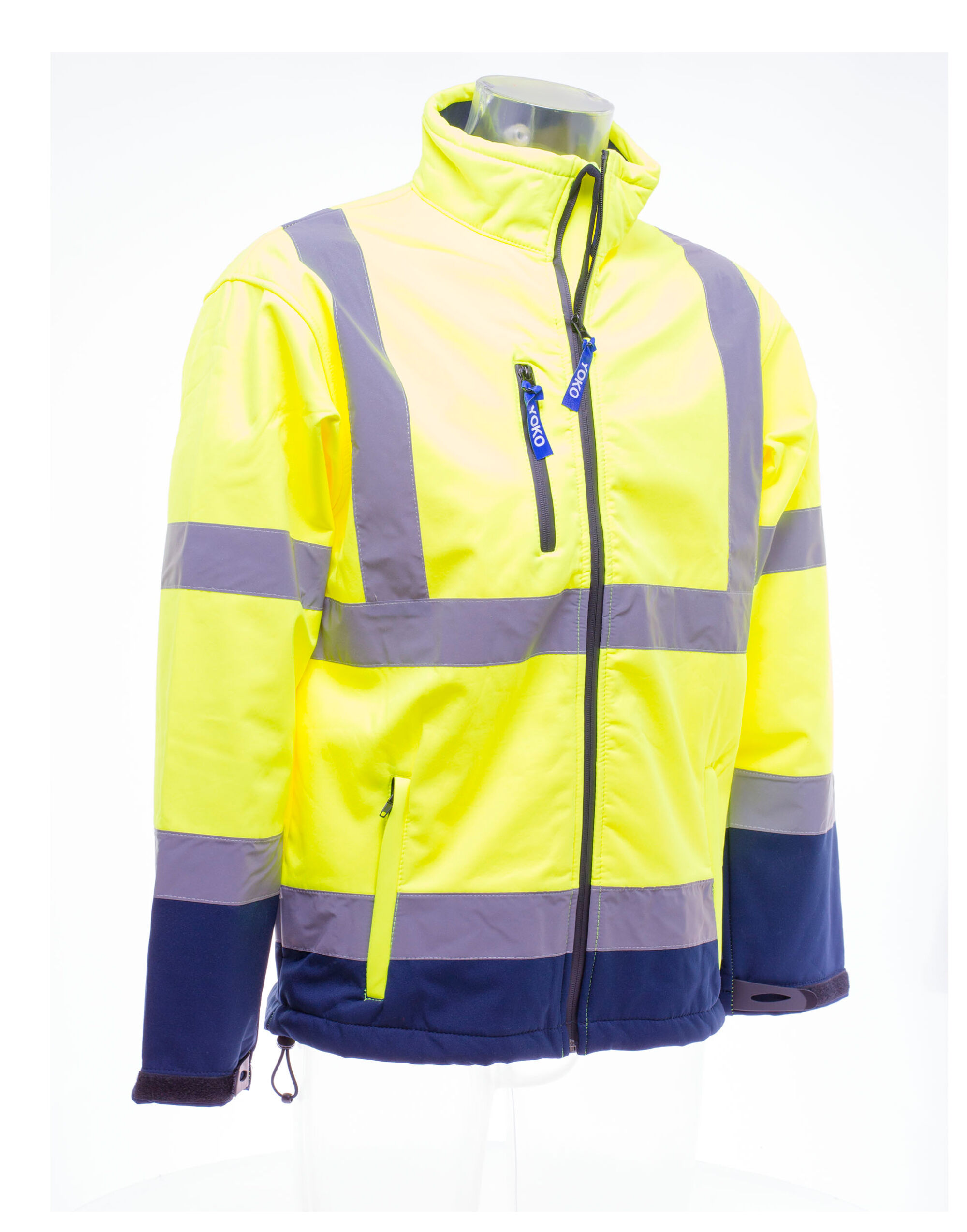 HVK09 Hi-Vis Softshell Jacket Hi-Vis Yellow/Navy