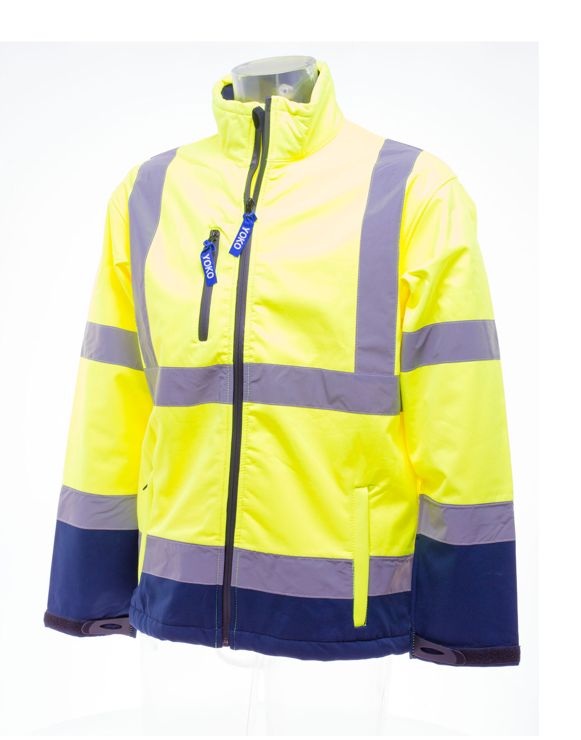 HVK09 Hi-Vis Softshell Jacket Hi-Vis Yellow/Navy