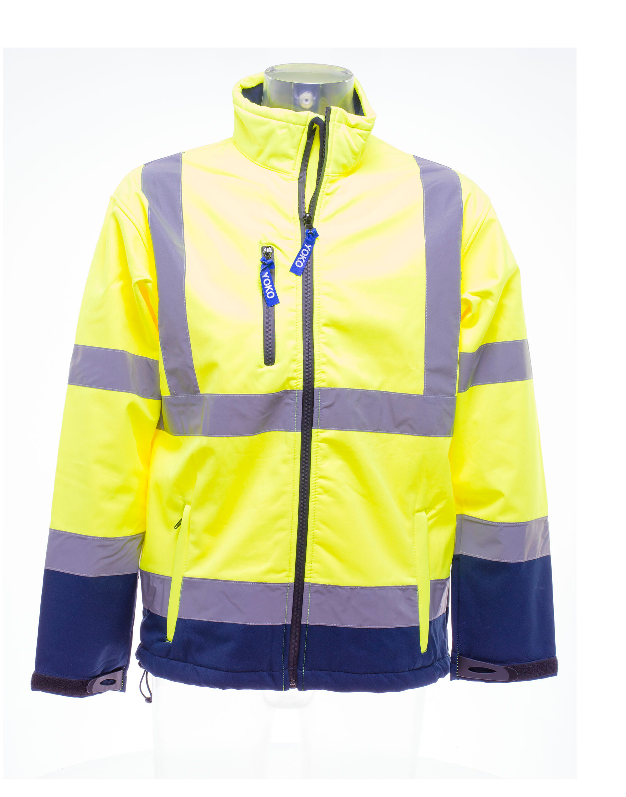 HVK09 Hi-Vis Softshell Jacket Hi-Vis Yellow/Navy