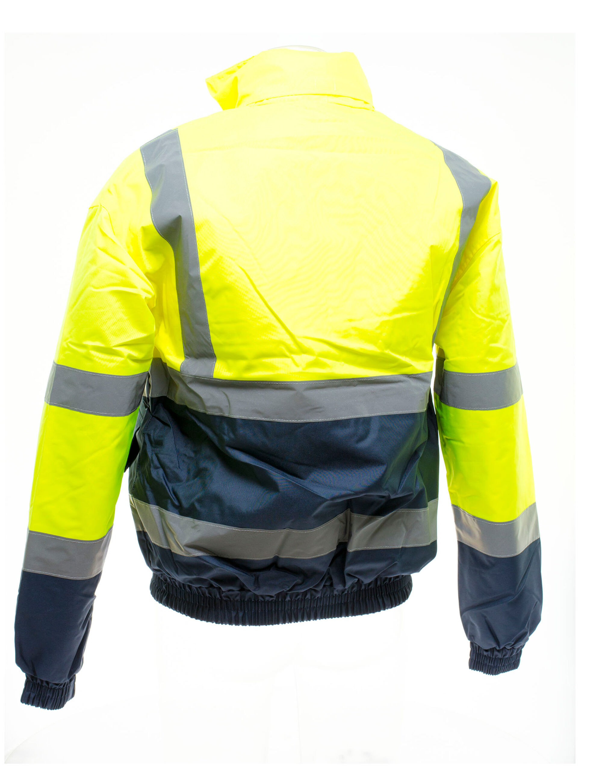 HVP218 Hi-Vis 2 Tone Bomber Jacket Hi-Vis Yellow/Navy