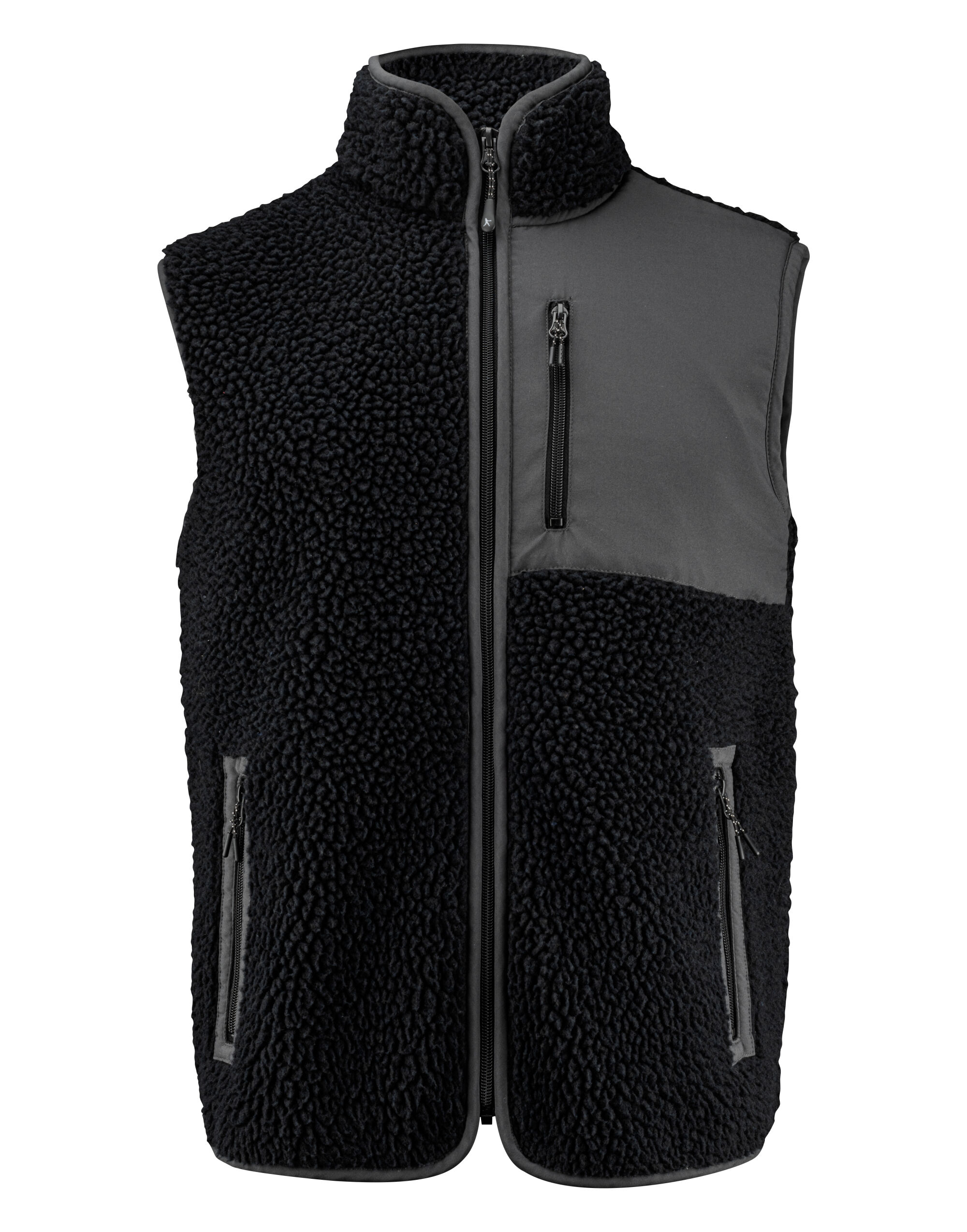 HAR2111501 Kingsley Sherpa Fleece Vest Black