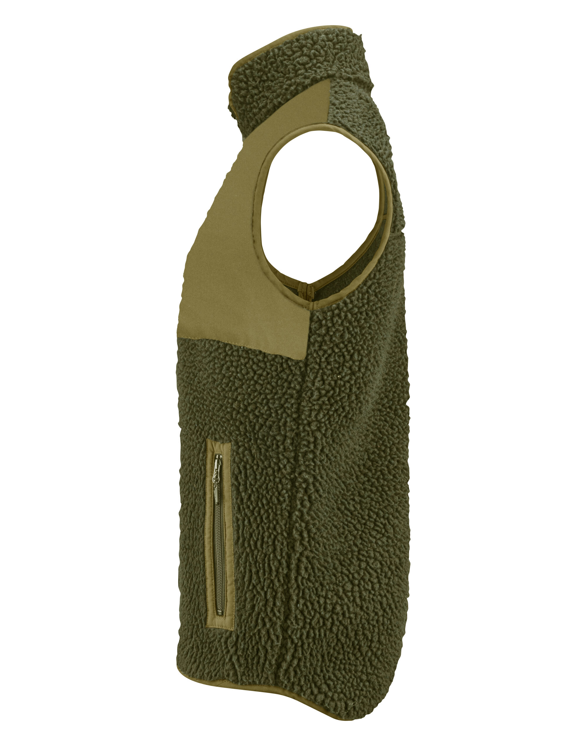HAR2111501 Kingsley Sherpa Fleece Vest Moss Green