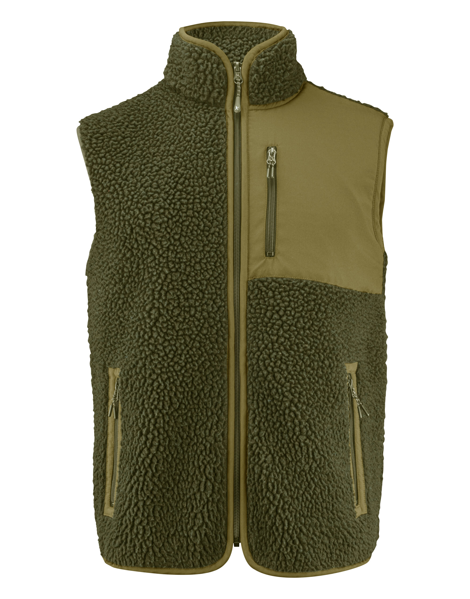HAR2111501 Kingsley Sherpa Fleece Vest Moss Green