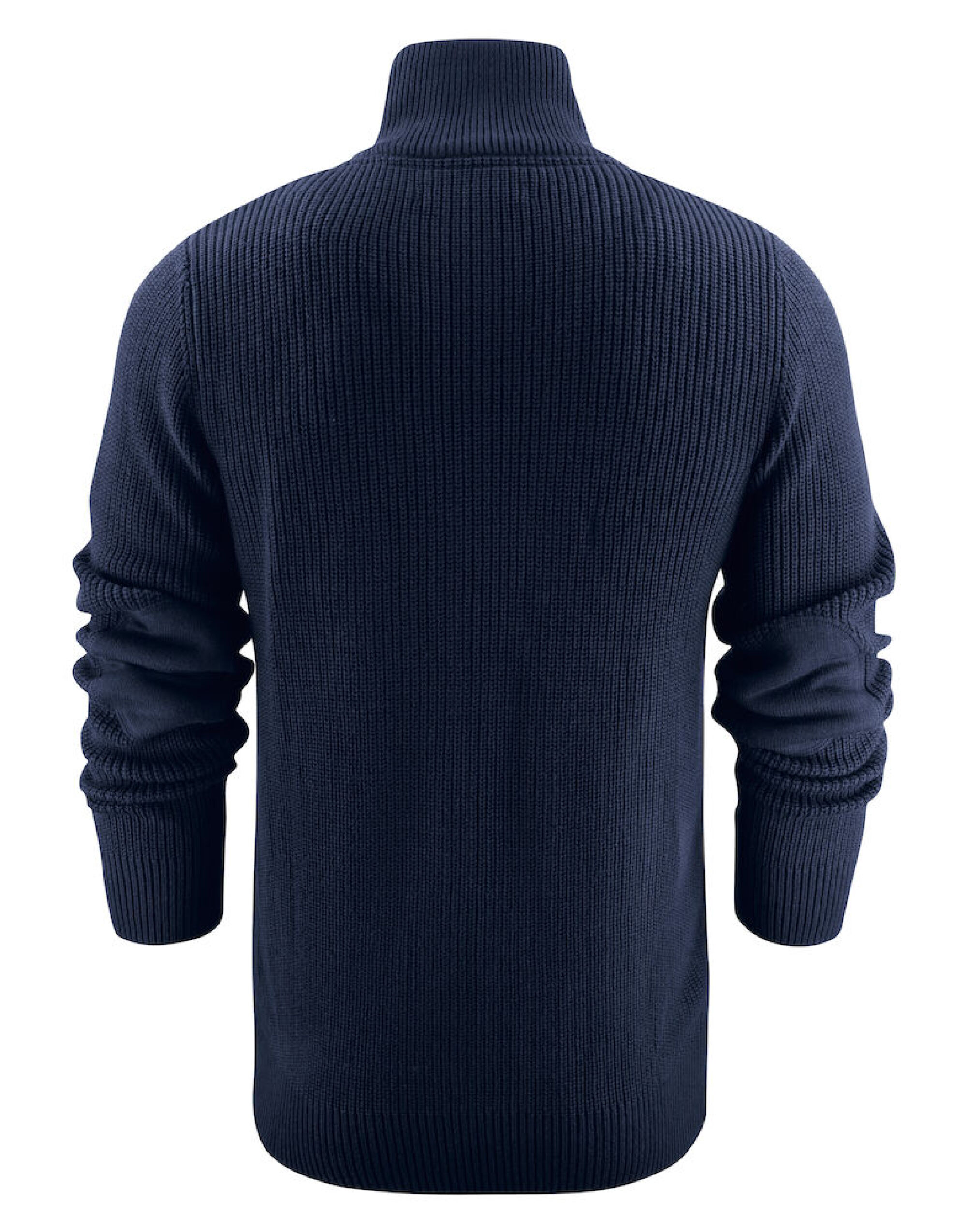 HAR2112505 Flatwillow Heavy Knit 1/2 Zip Sweater Navy