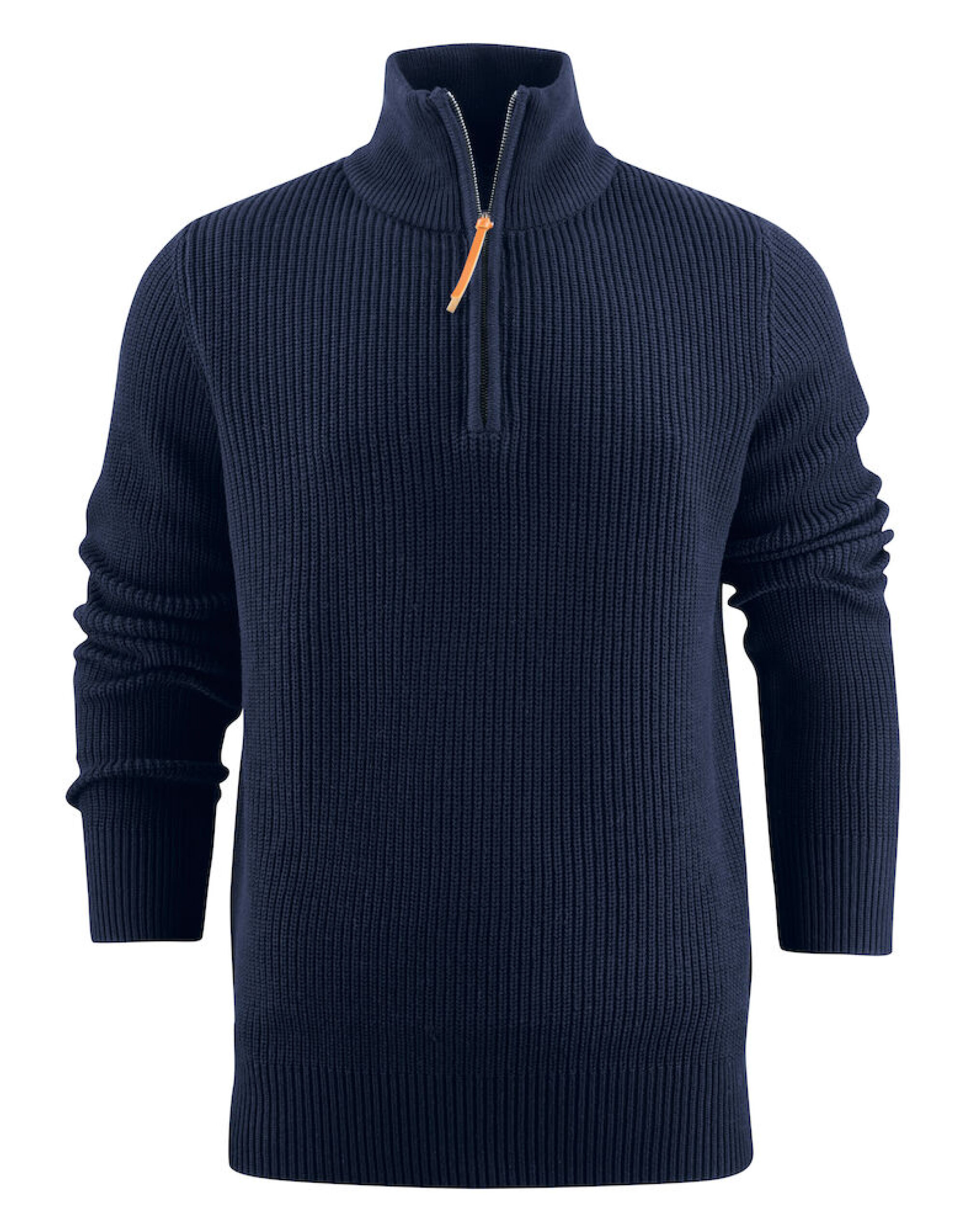 HAR2112505 Flatwillow Heavy Knit 1/2 Zip Sweater Navy